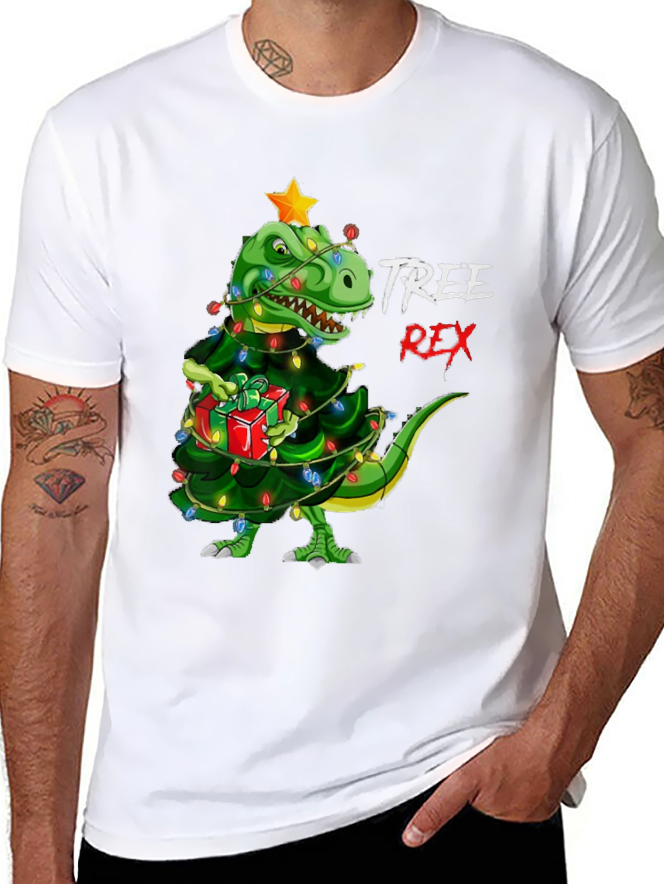Tree Rex Christmas T-Shirt - Dinosaur Holiday Apparel
