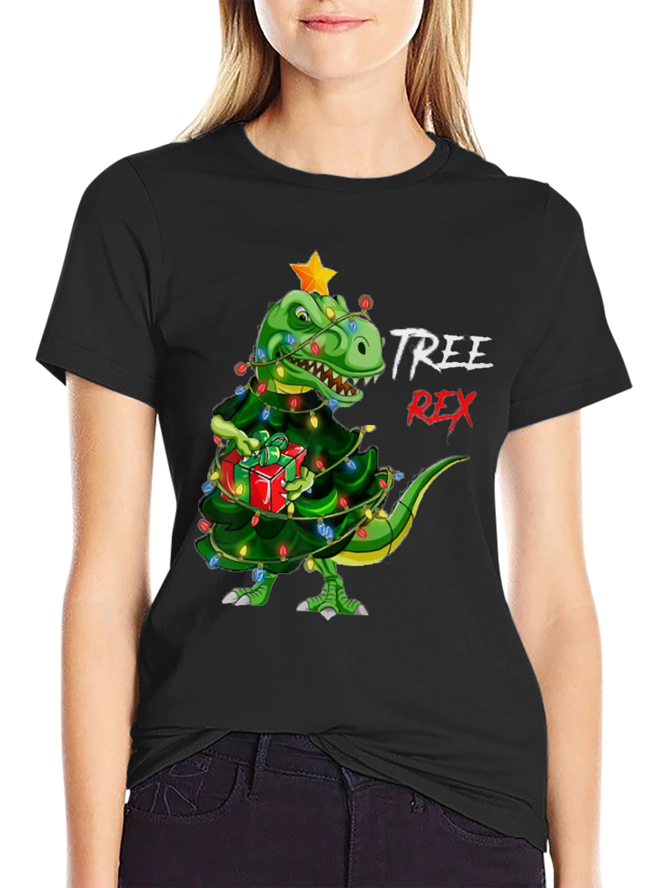 Tree Rex Christmas T-Shirt - Dinosaur Holiday Apparel