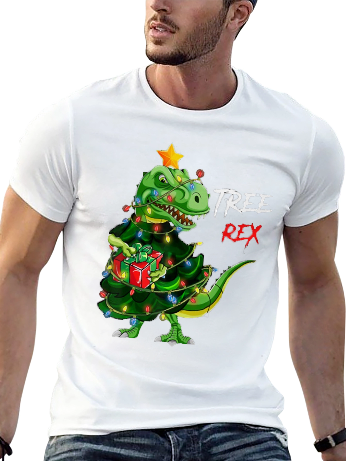 Tree Rex Christmas T-Shirt - Dinosaur Holiday Apparel