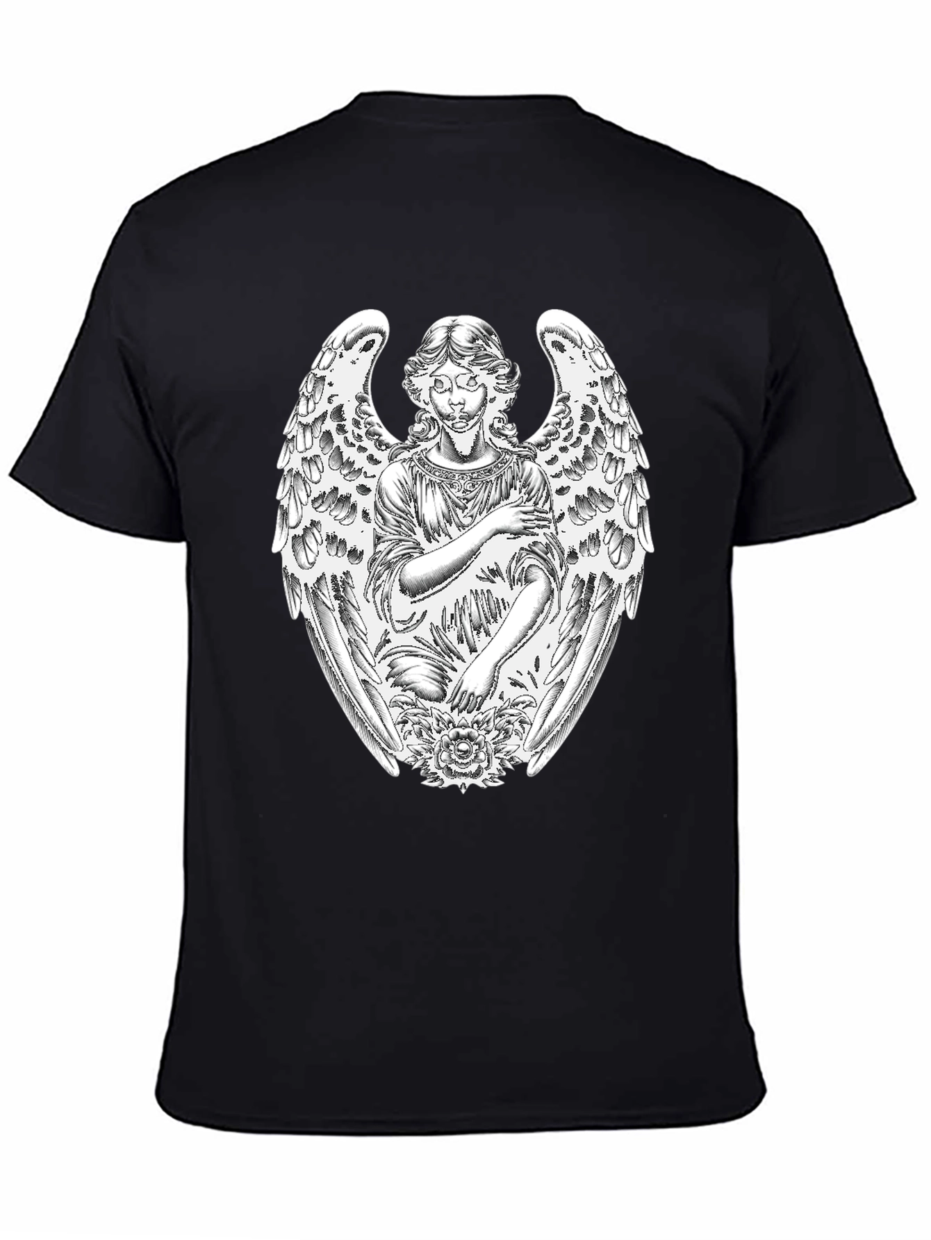 Angel Graphic T-Shirt - Black