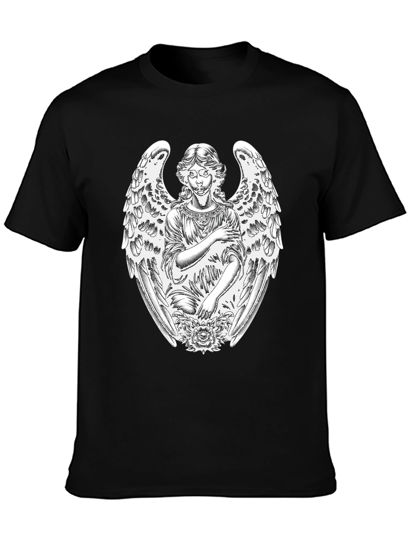 Angel Graphic T-Shirt - Black