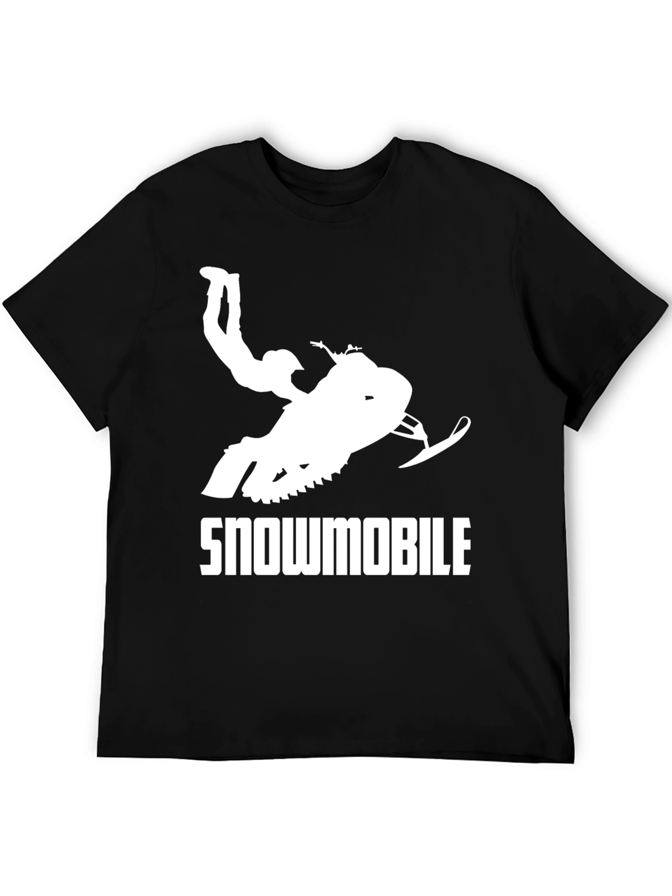 Snowmobile Stunt T-Shirt - Black Graphic Tee