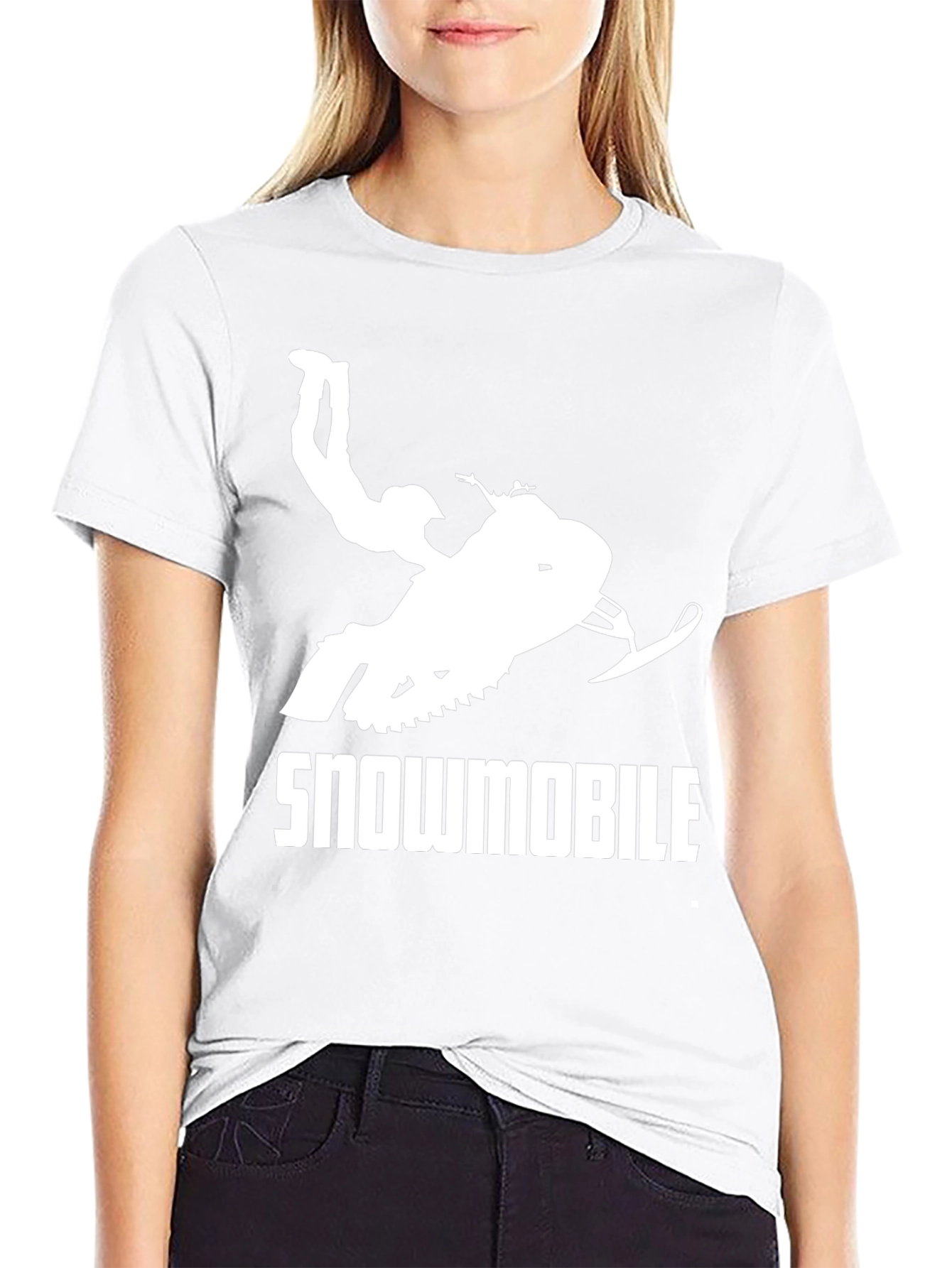 Snowmobile Stunt T-Shirt - Black Graphic Tee