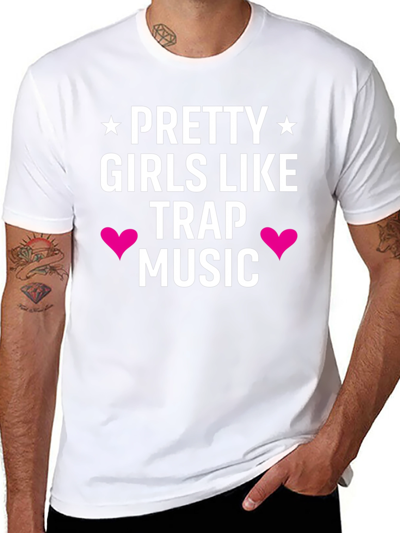 Pretty Girls Like Trap Music Black Tee