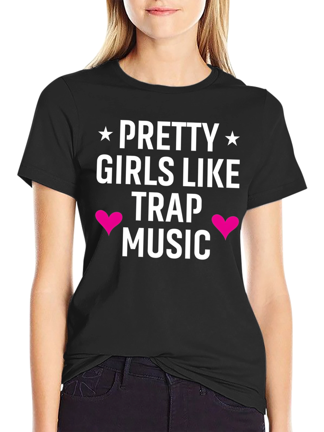 Pretty Girls Like Trap Music Black Tee
