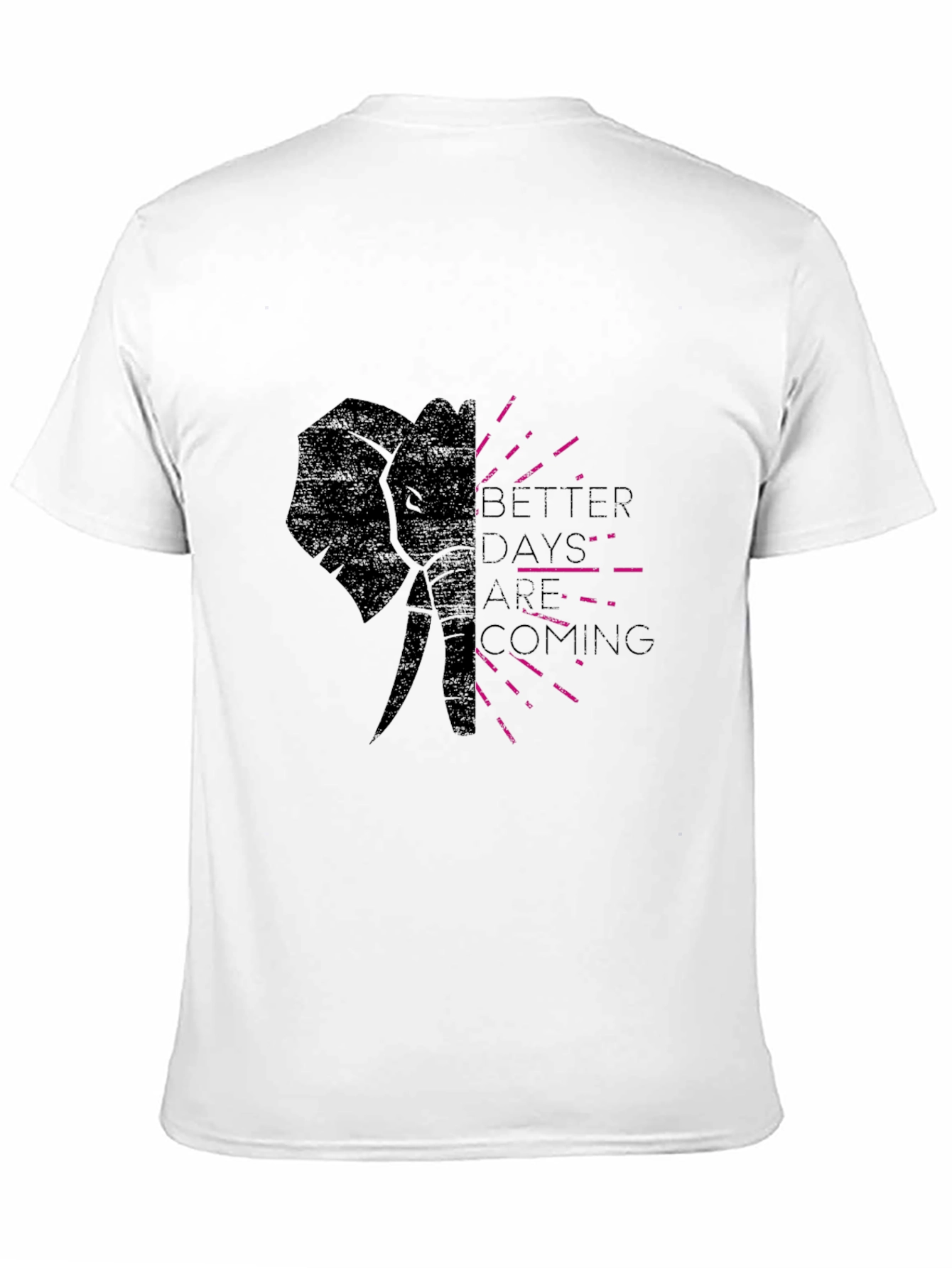 Elephant Graphic Print T-Shirt - Better Days Ahead