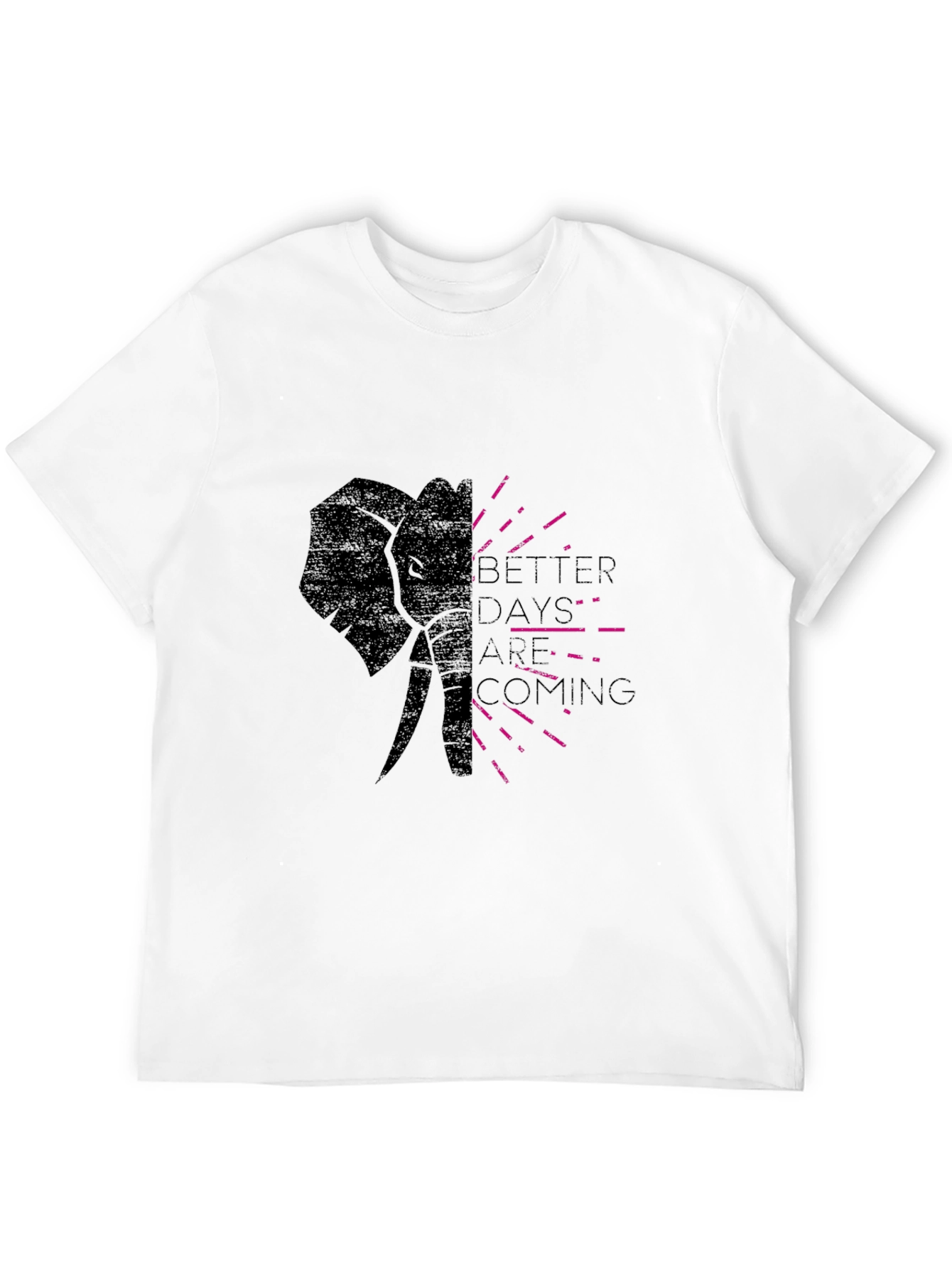 Elephant Graphic Print T-Shirt - Better Days Ahead