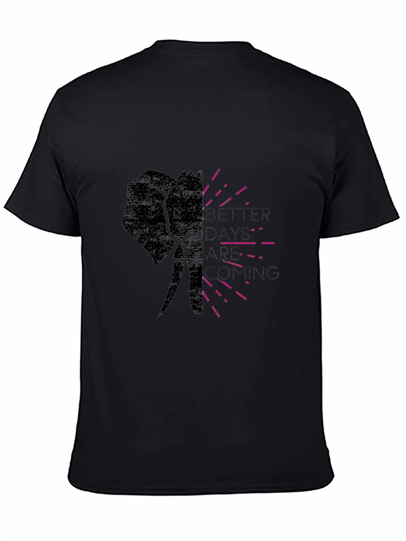 Elephant Graphic Print T-Shirt - Better Days Ahead