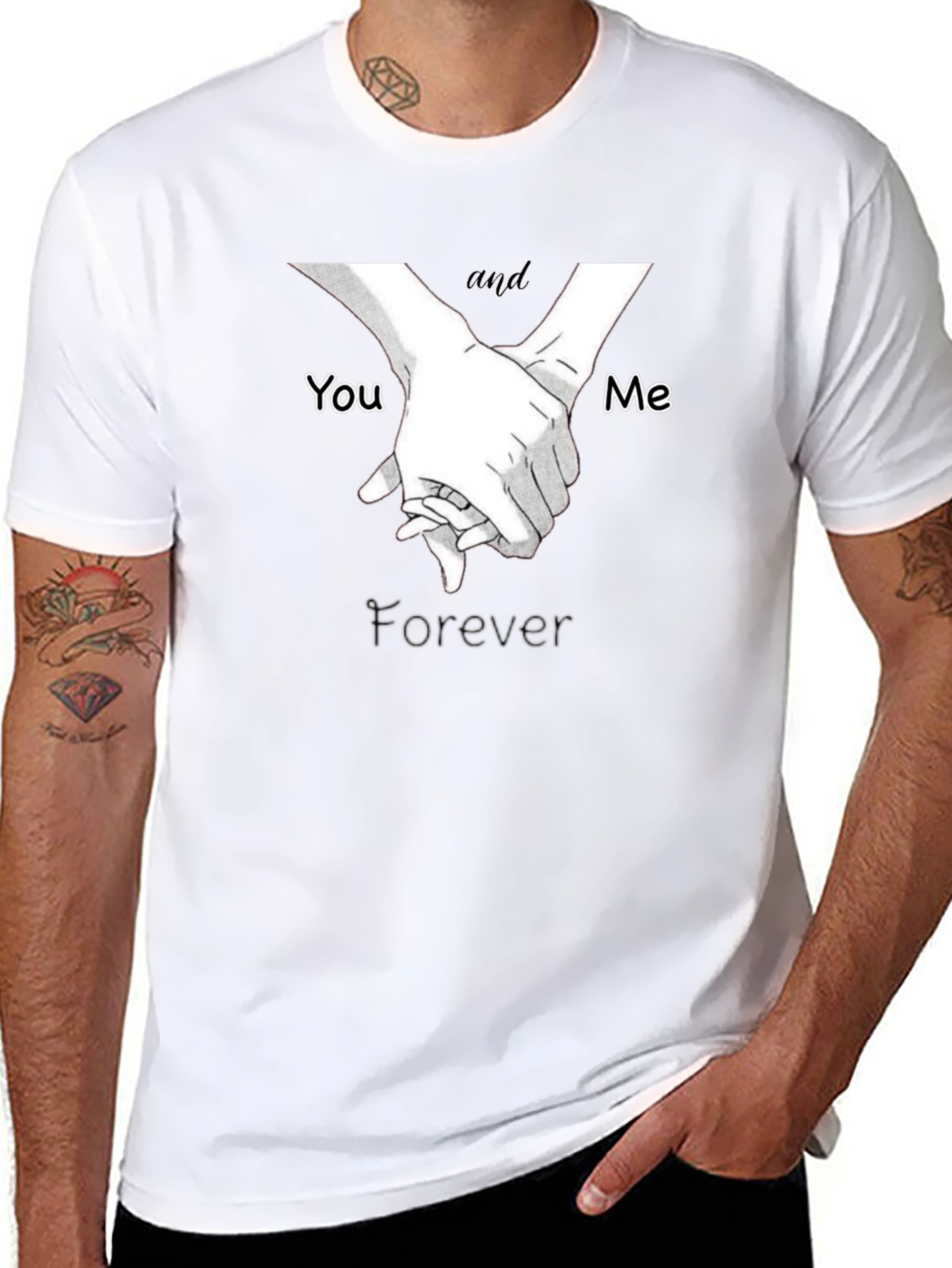 You and Me Forever T-Shirt - Black