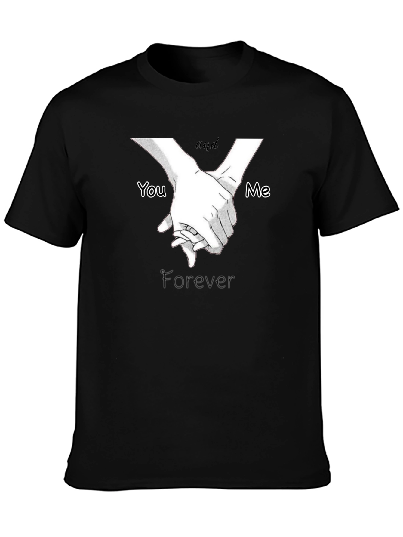 You and Me Forever T-Shirt - Black