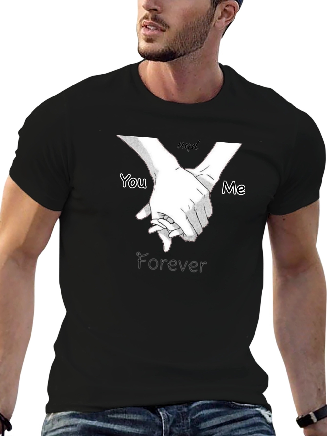 You and Me Forever T-Shirt - Black