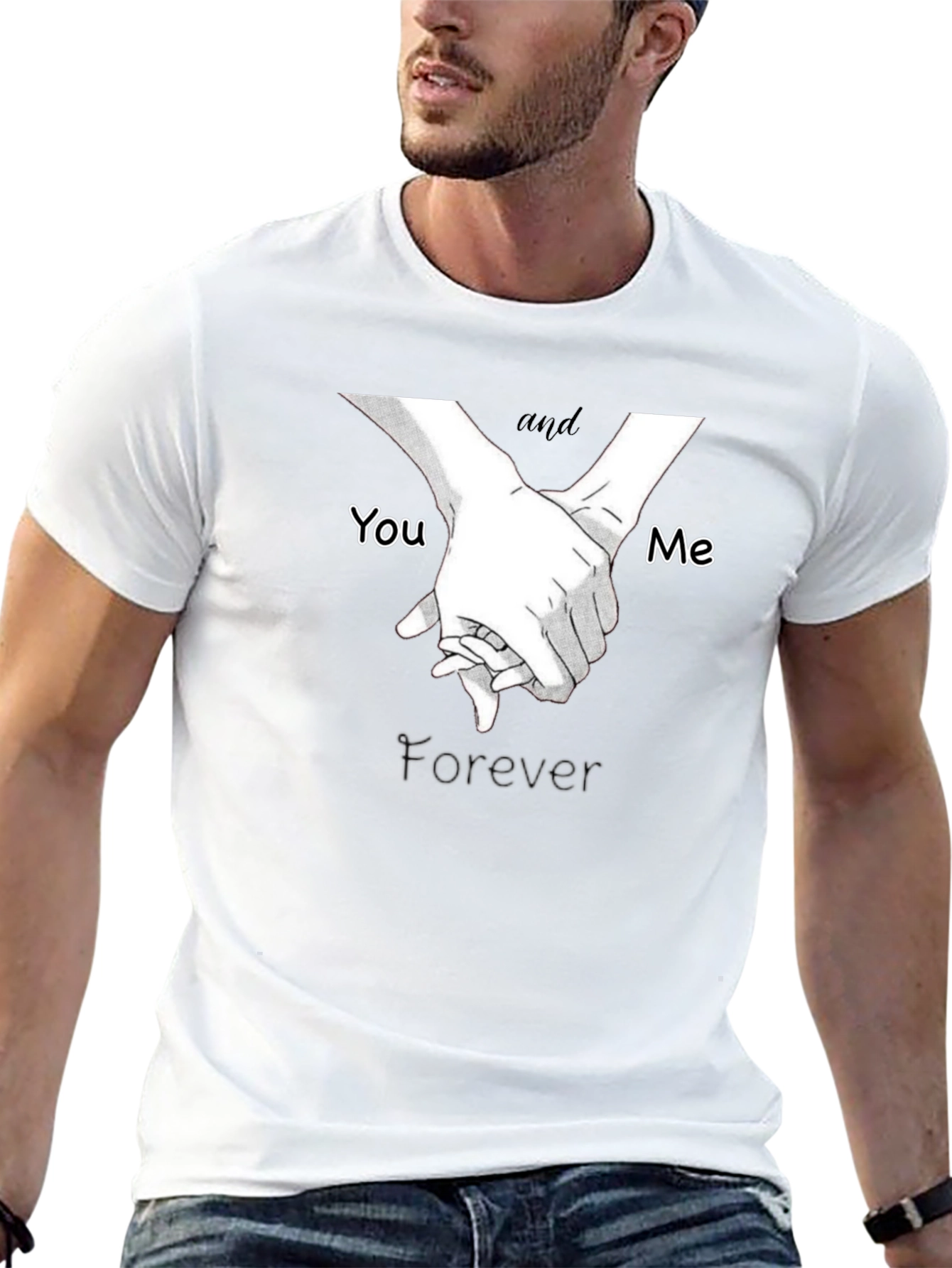 You and Me Forever T-Shirt - Black