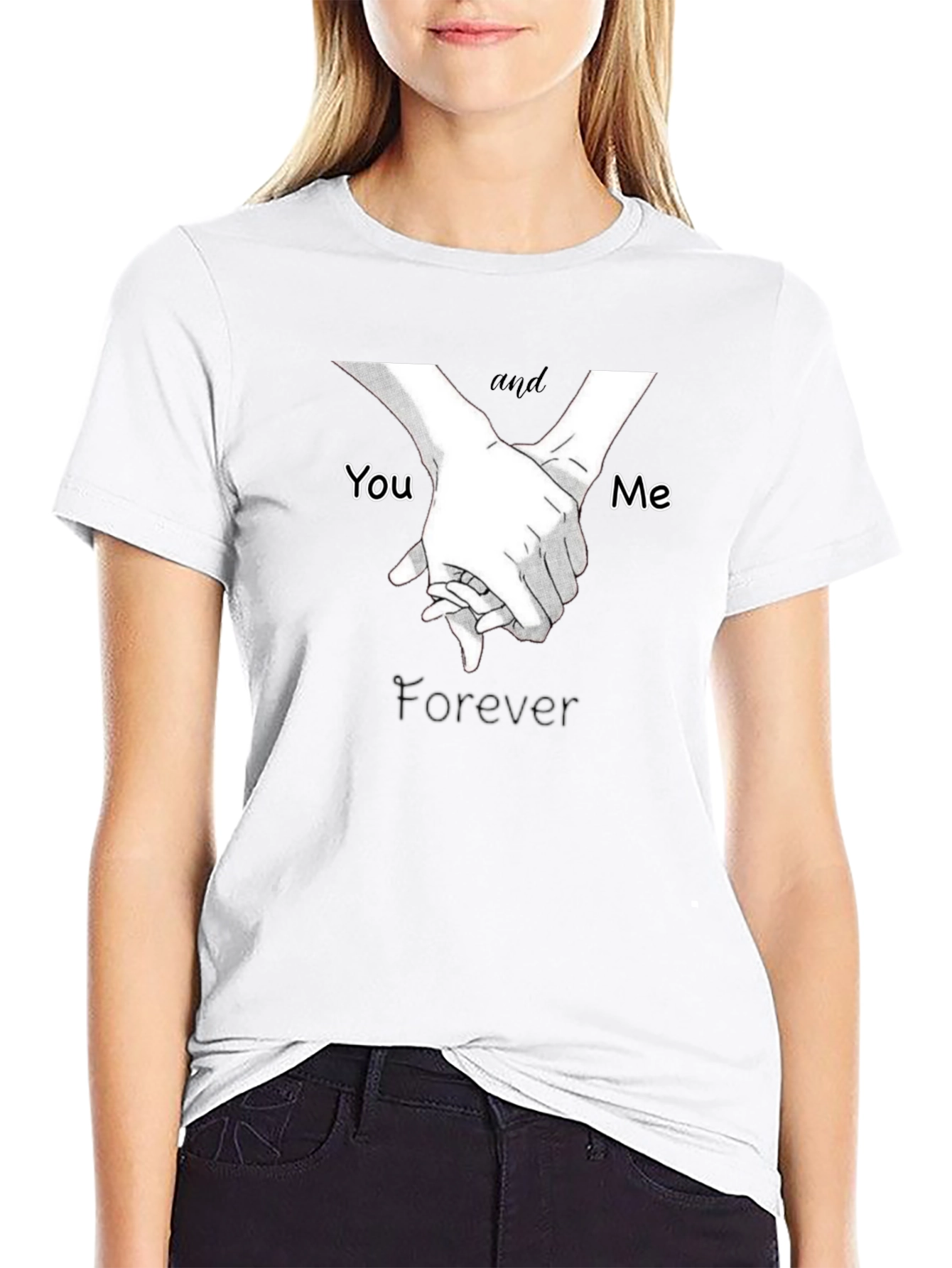 You and Me Forever T-Shirt - Black