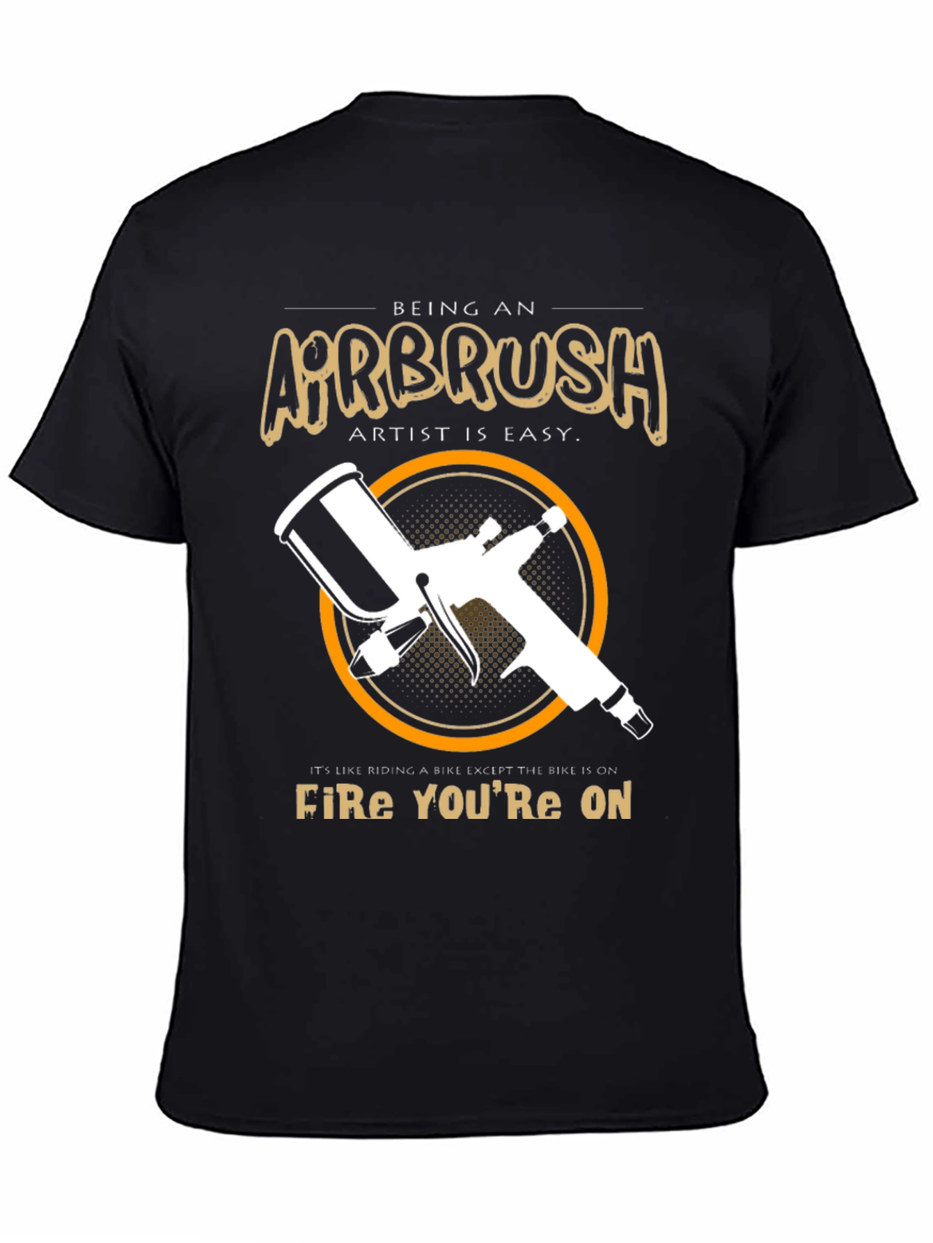 Airbrush Artist T-Shirt - Riding a Fire