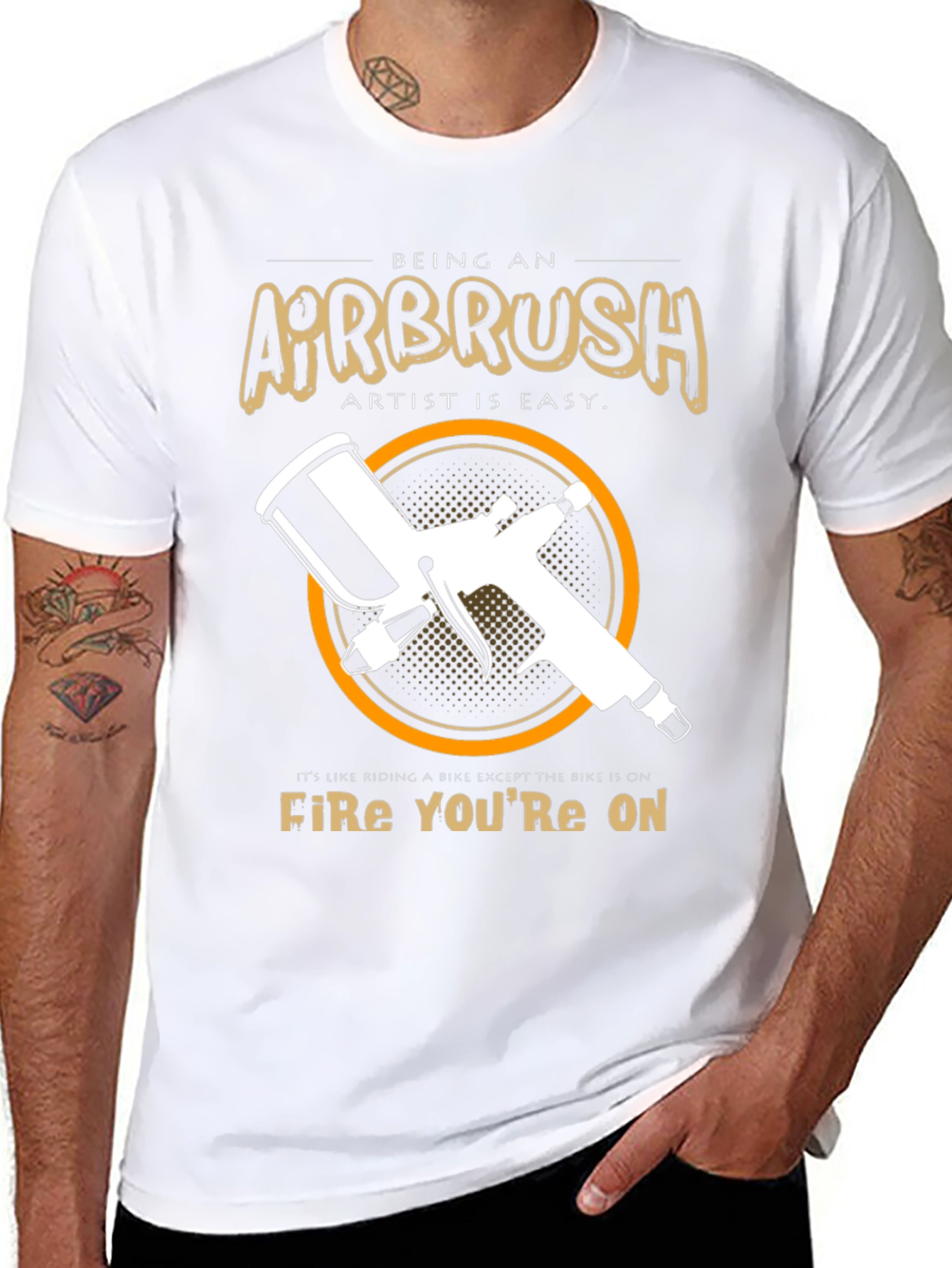 Airbrush Artist T-Shirt - Riding a Fire