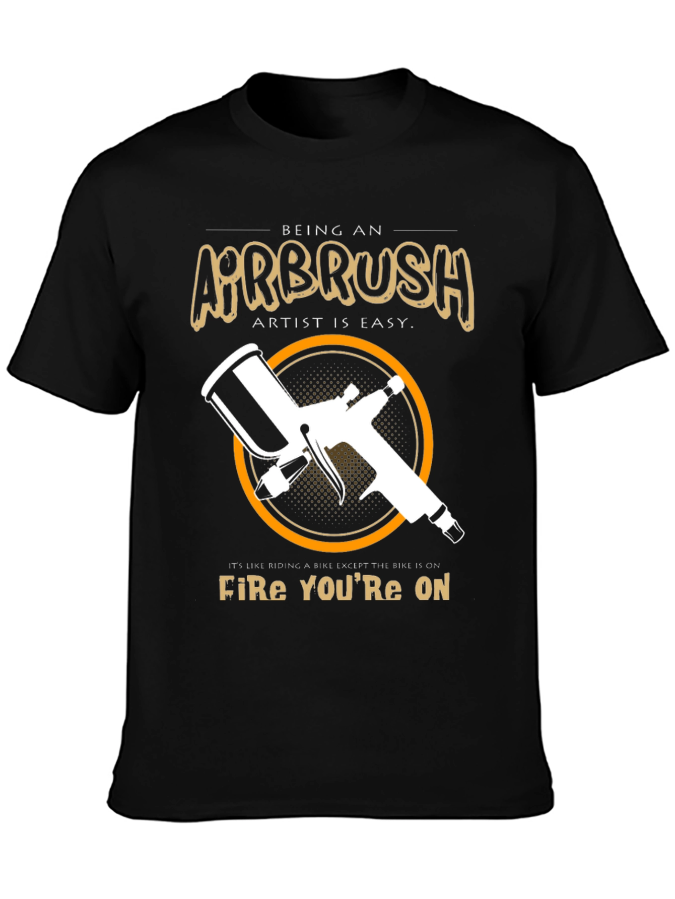 Airbrush Artist T-Shirt - Riding a Fire