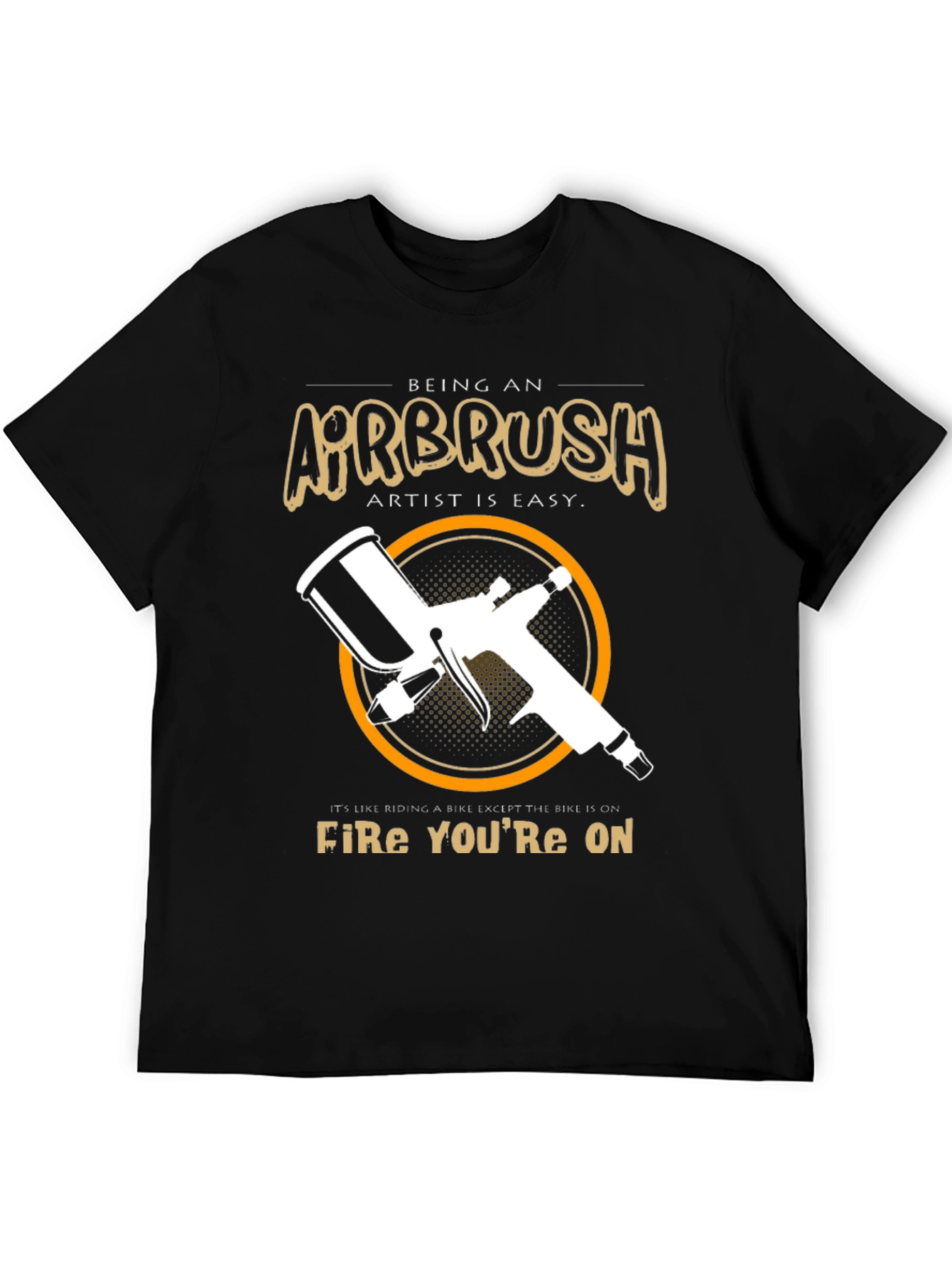 Airbrush Artist T-Shirt - Riding a Fire