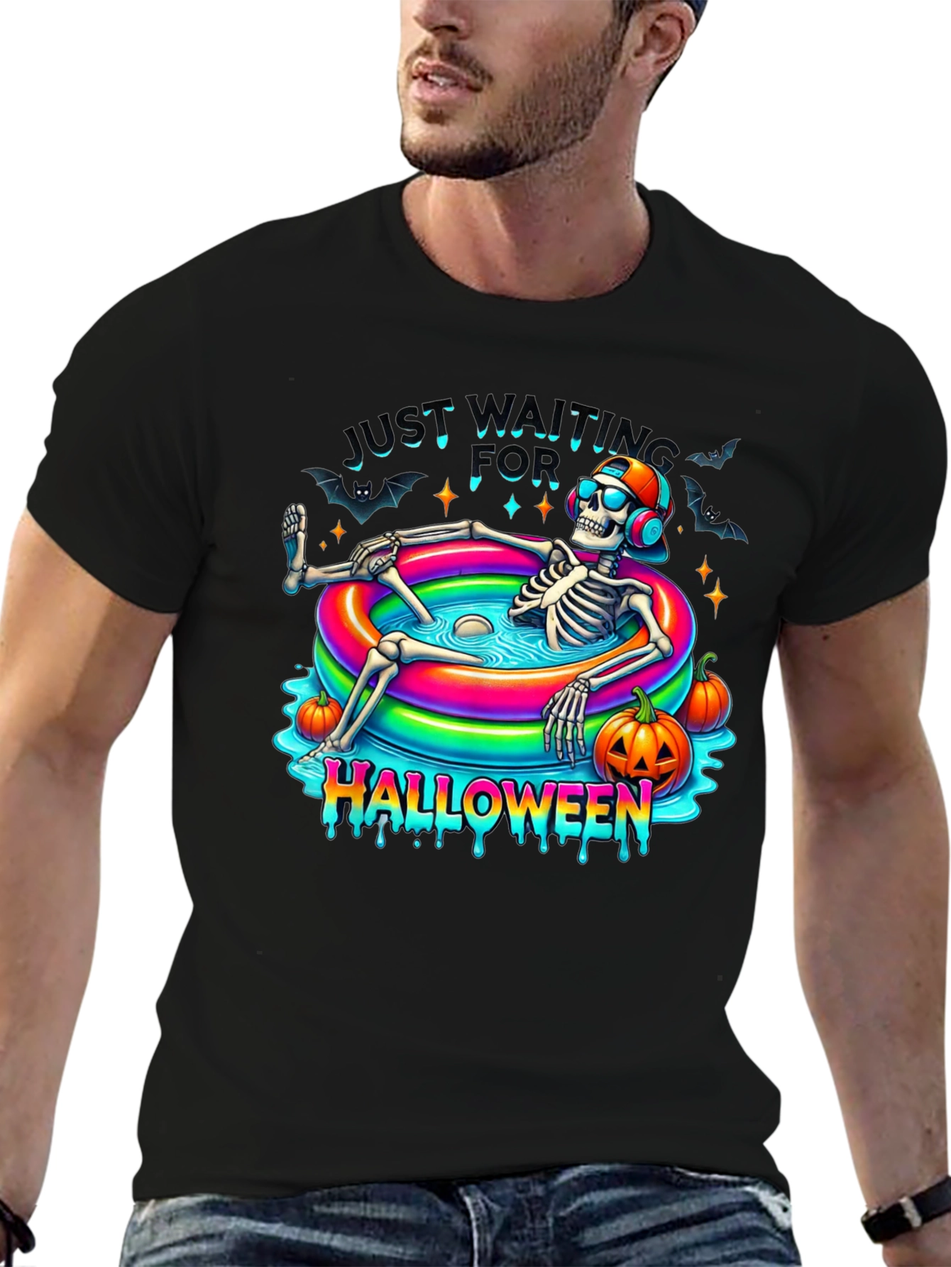 Halloween Skeleton Pool Party T-Shirt