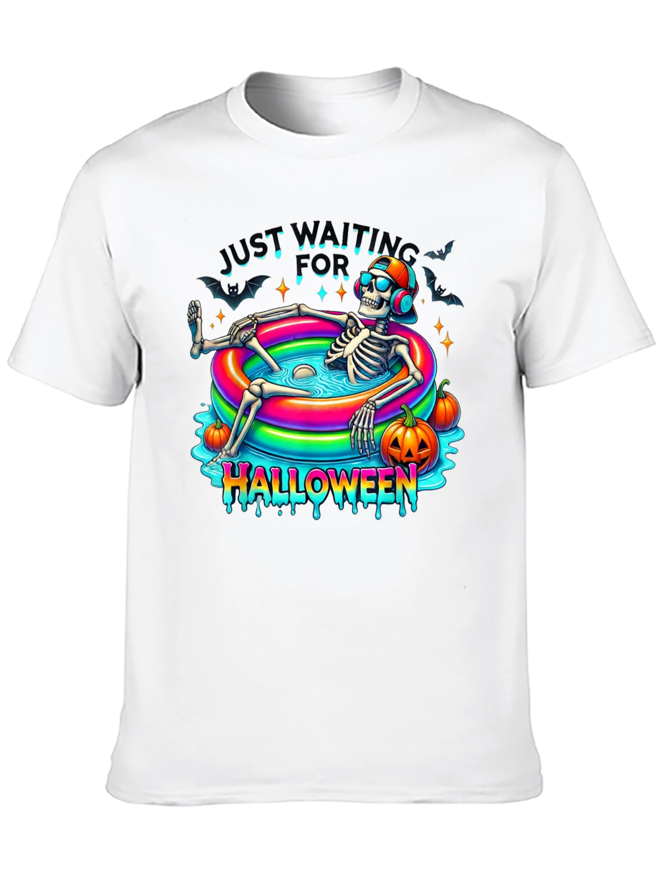 Halloween Skeleton Pool Party T-Shirt
