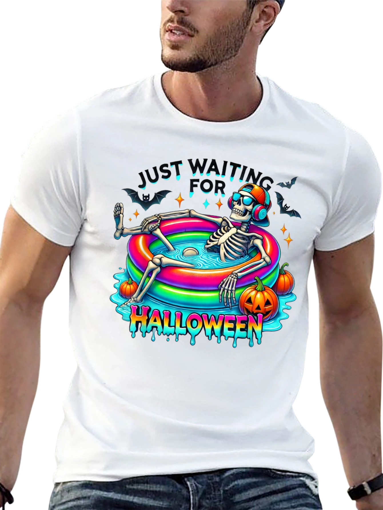 Halloween Skeleton Pool Party T-Shirt