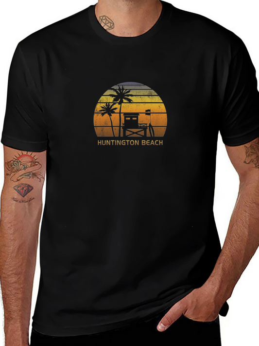 Huntington Beach Retro Sunset T-Shirt