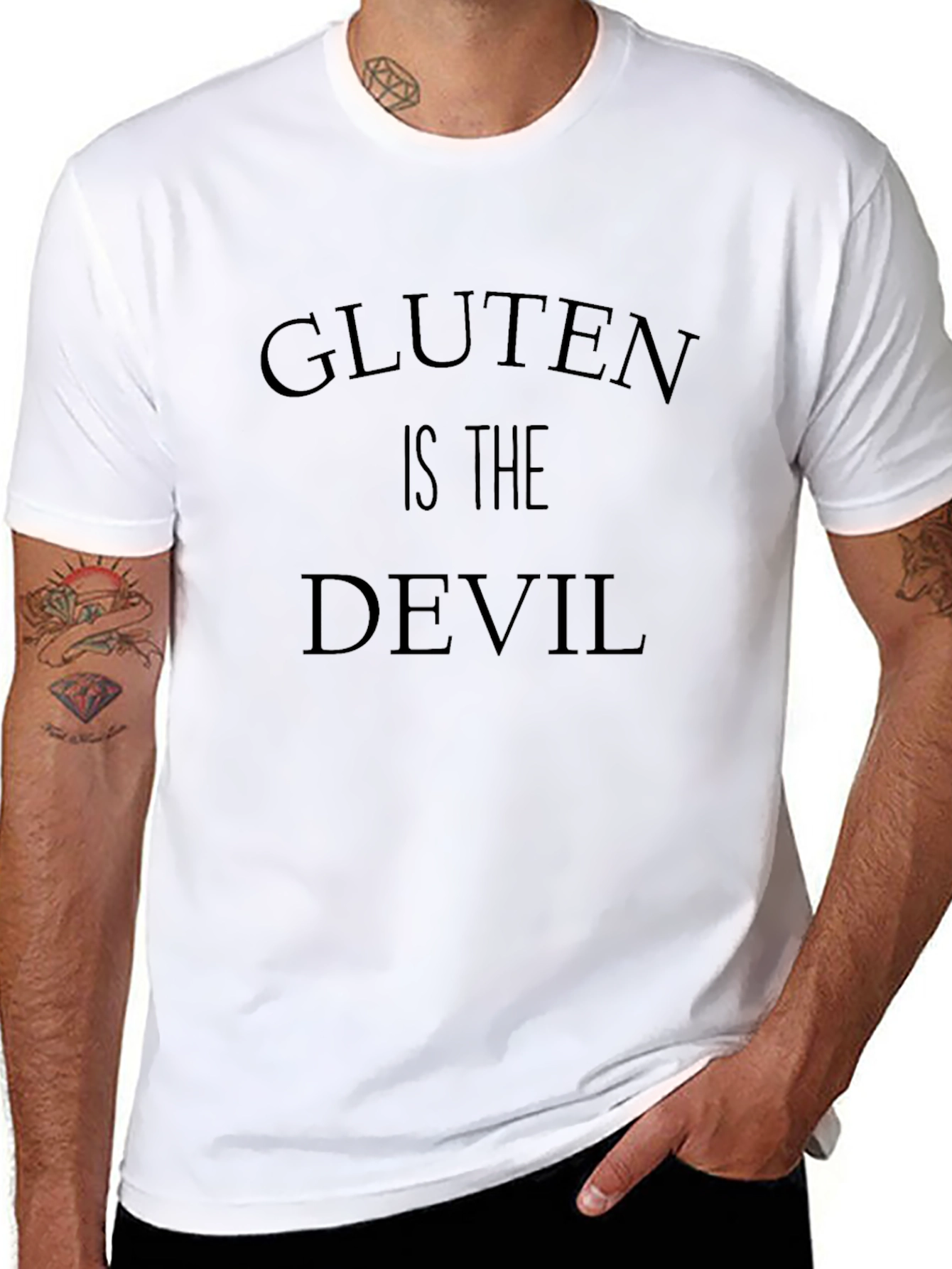 Gluten is the Devil Graphic Tee - Black