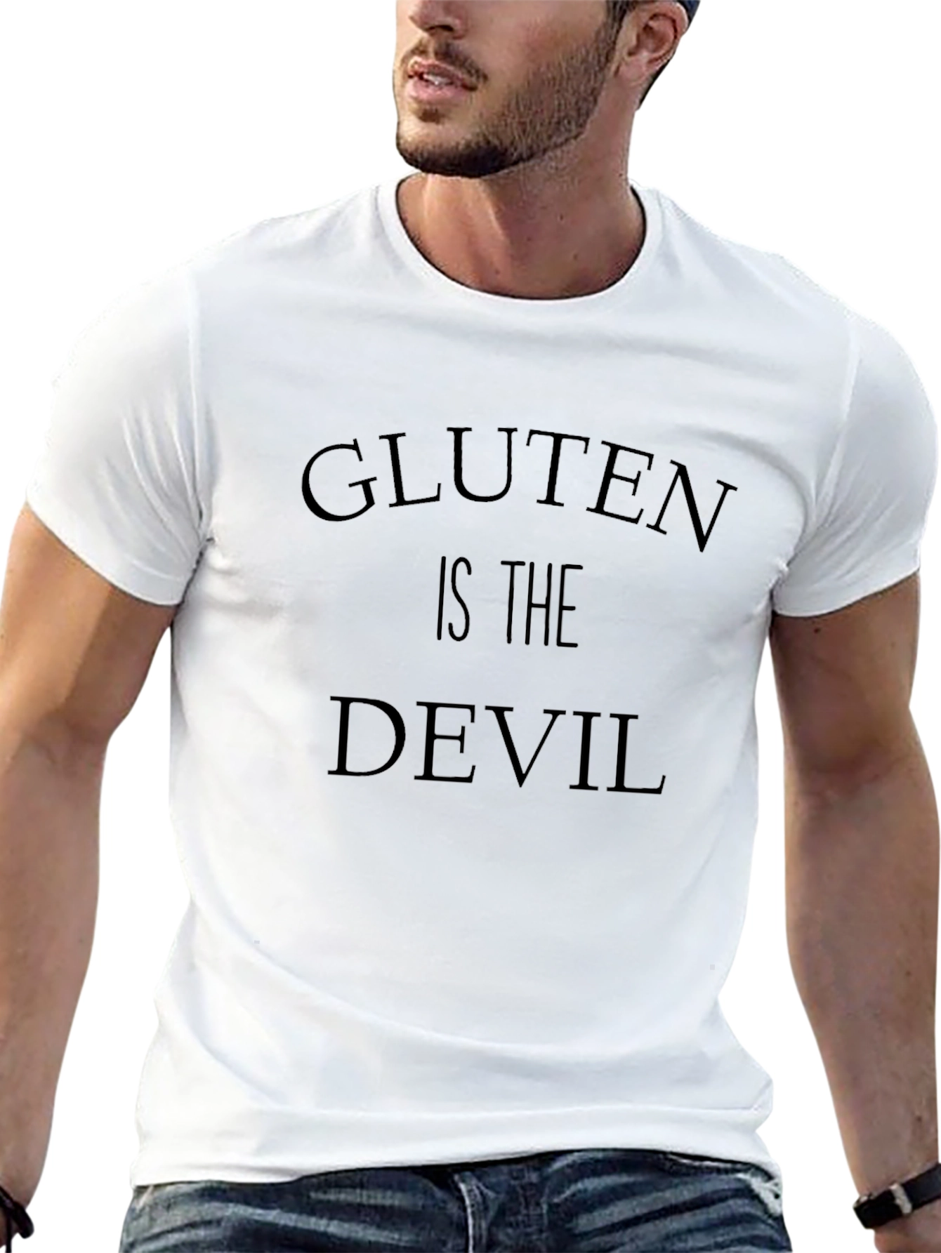 Gluten is the Devil Graphic Tee - Black