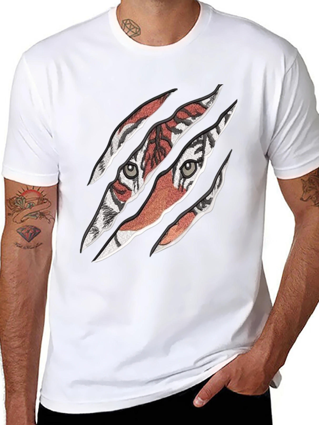 Tiger Claw T-Shirt - Mens Black Graphic Tee