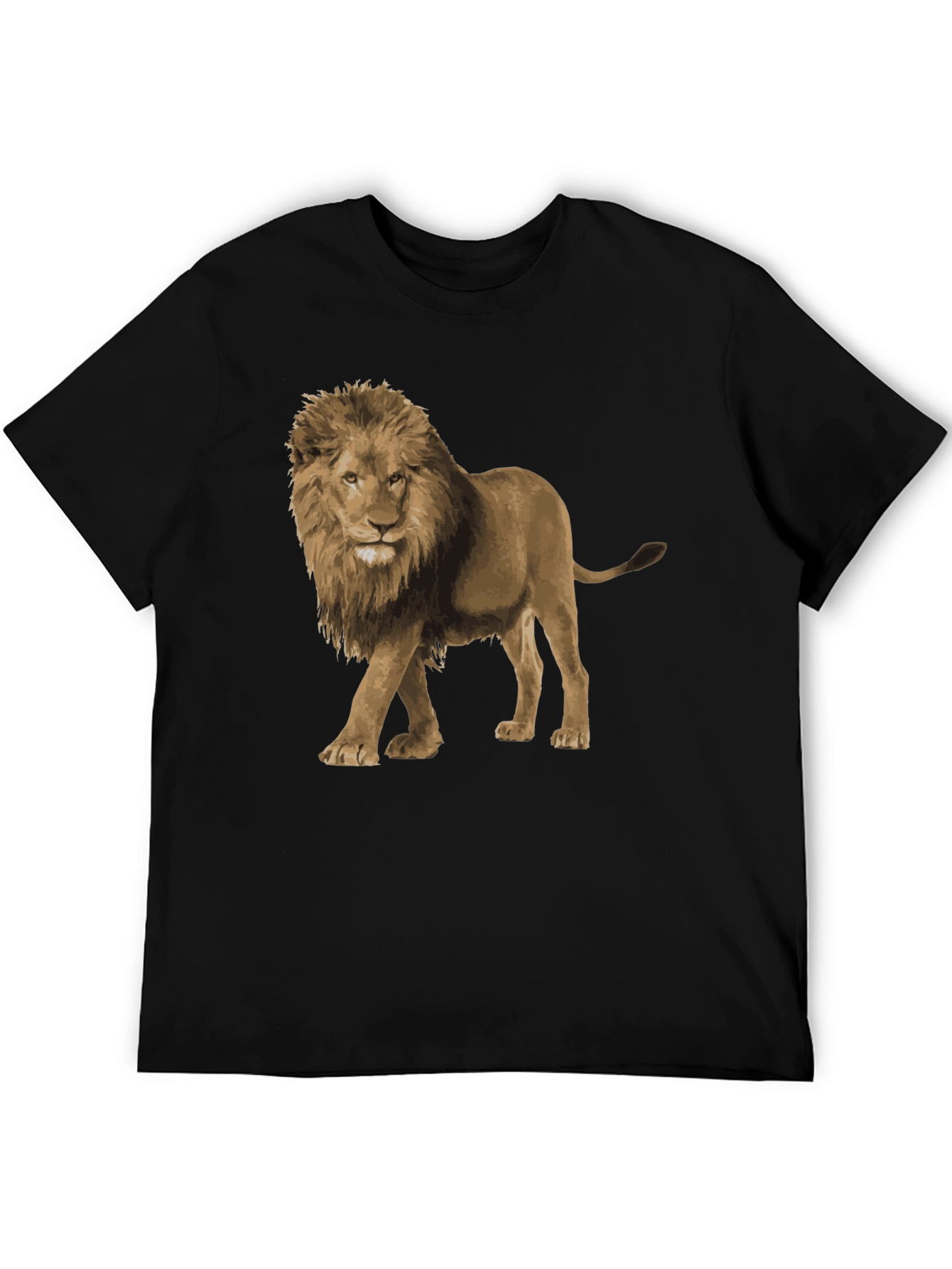 Lion Graphic Tee - Black Unisex T-Shirt