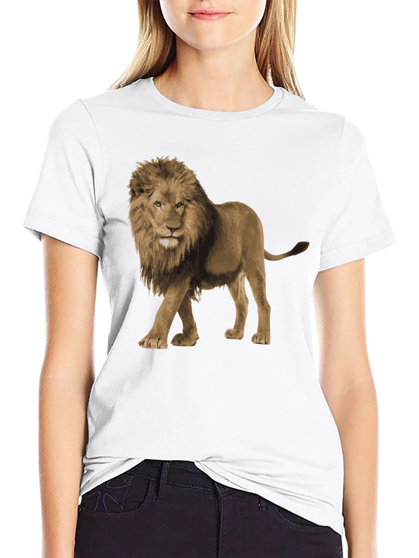 Lion Graphic Tee - Black Unisex T-Shirt