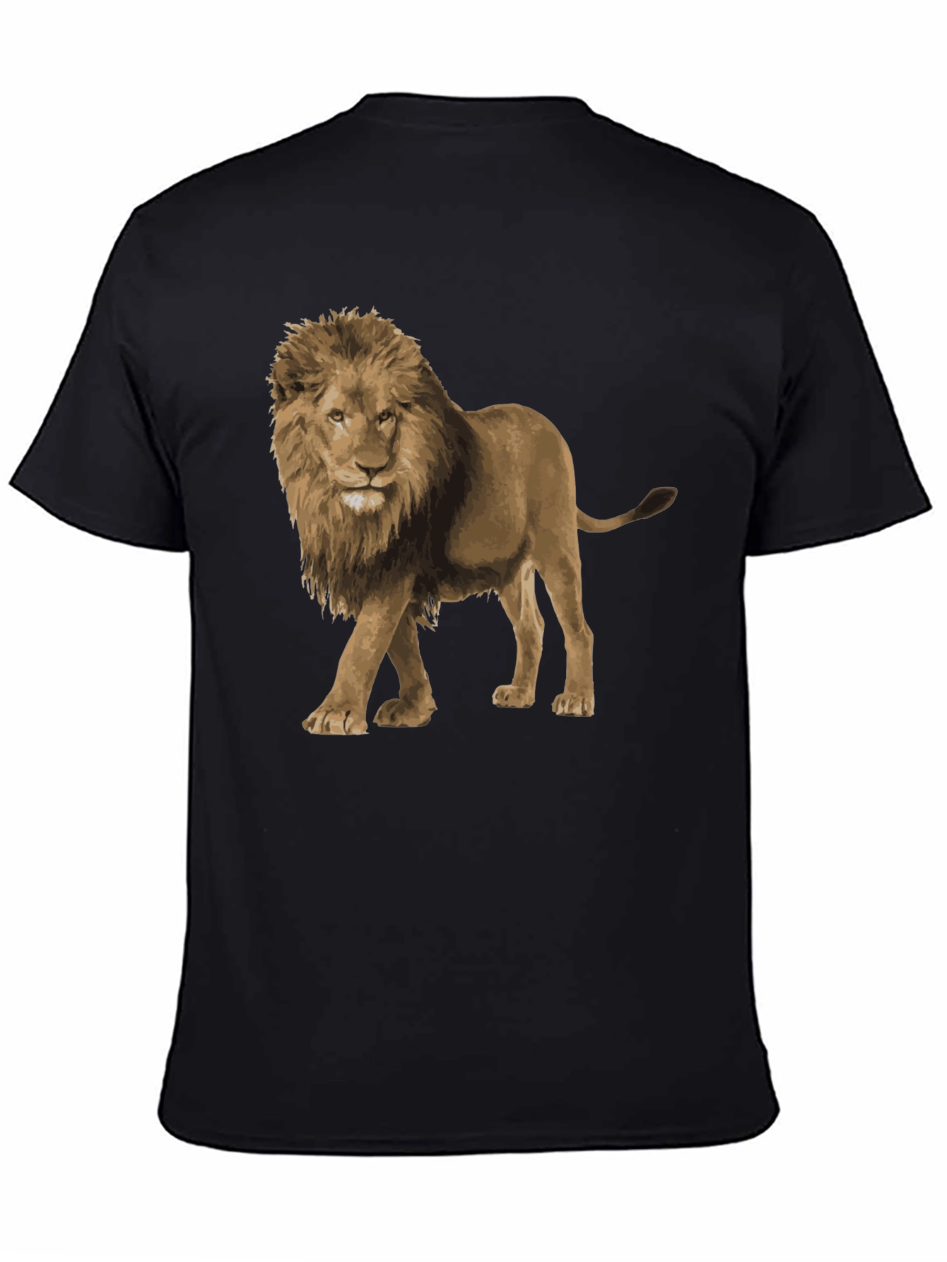 Lion Graphic Tee - Black Unisex T-Shirt