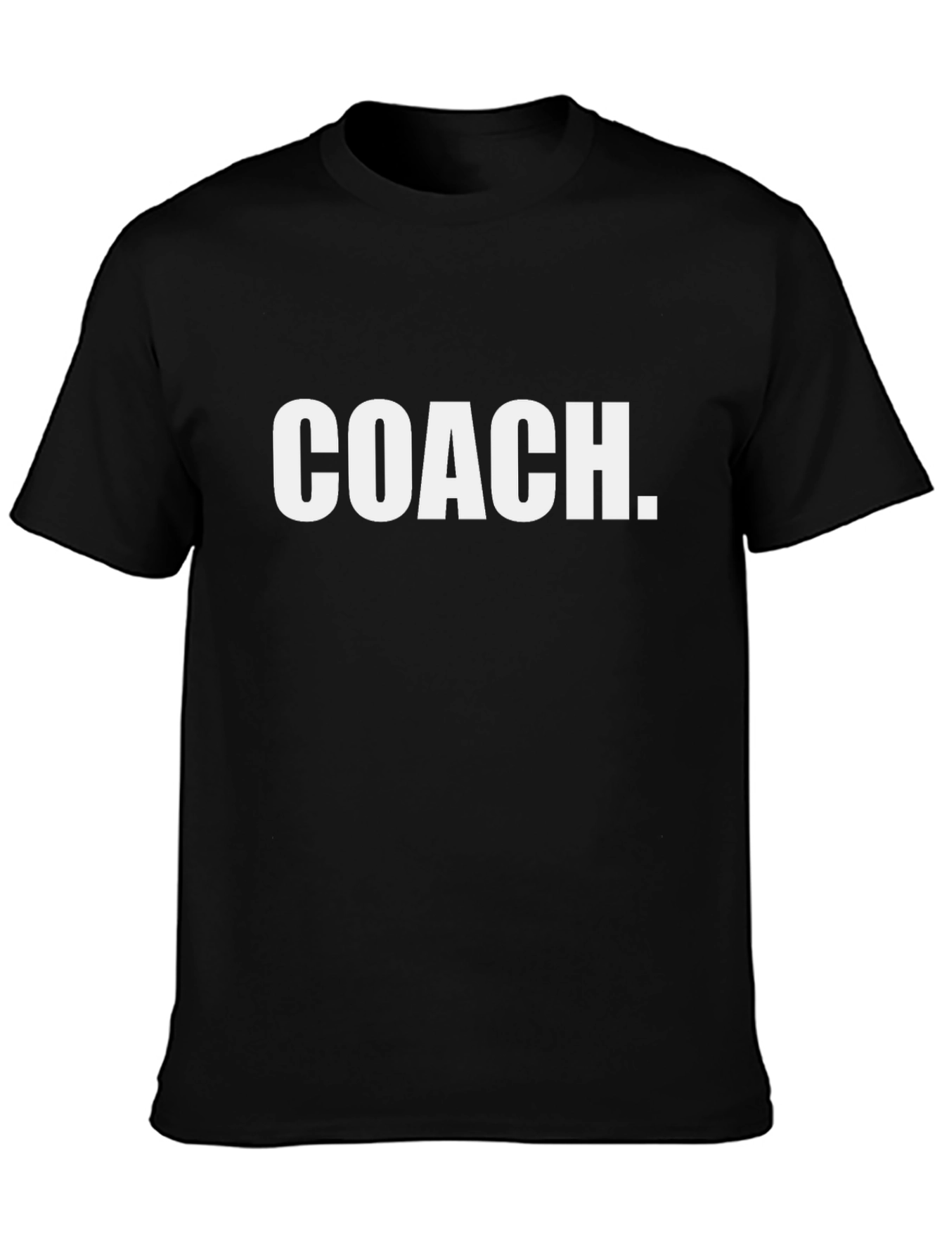 Coach T-Shirt - Solid Black Crew Neck Tee