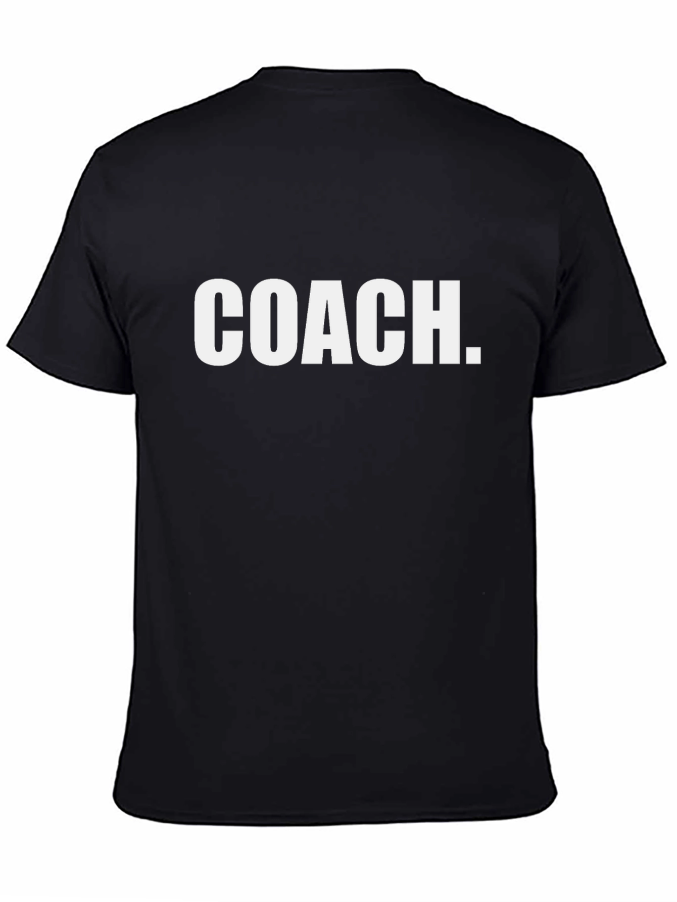 Coach T-Shirt - Solid Black Crew Neck Tee