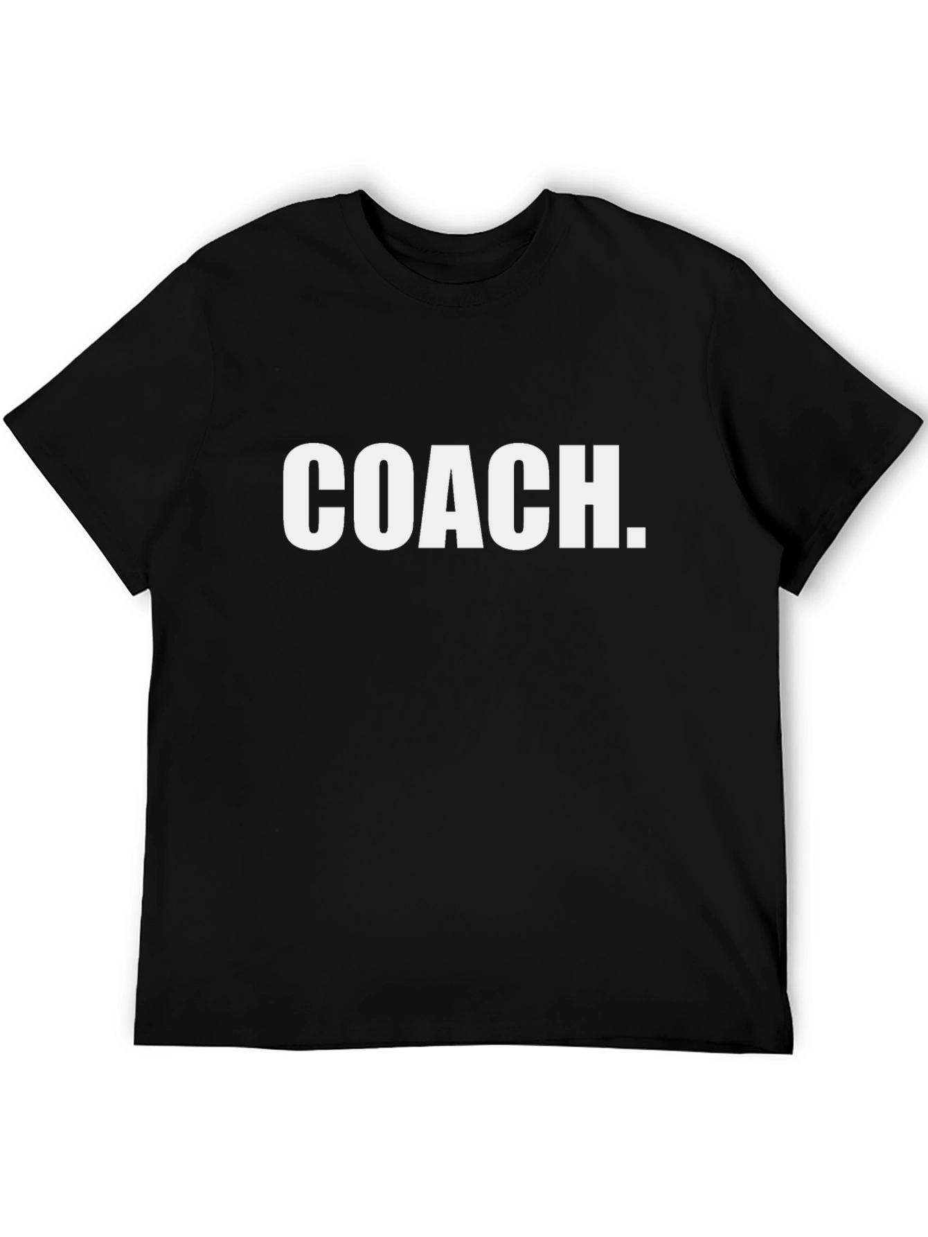 Coach T-Shirt - Solid Black Crew Neck Tee