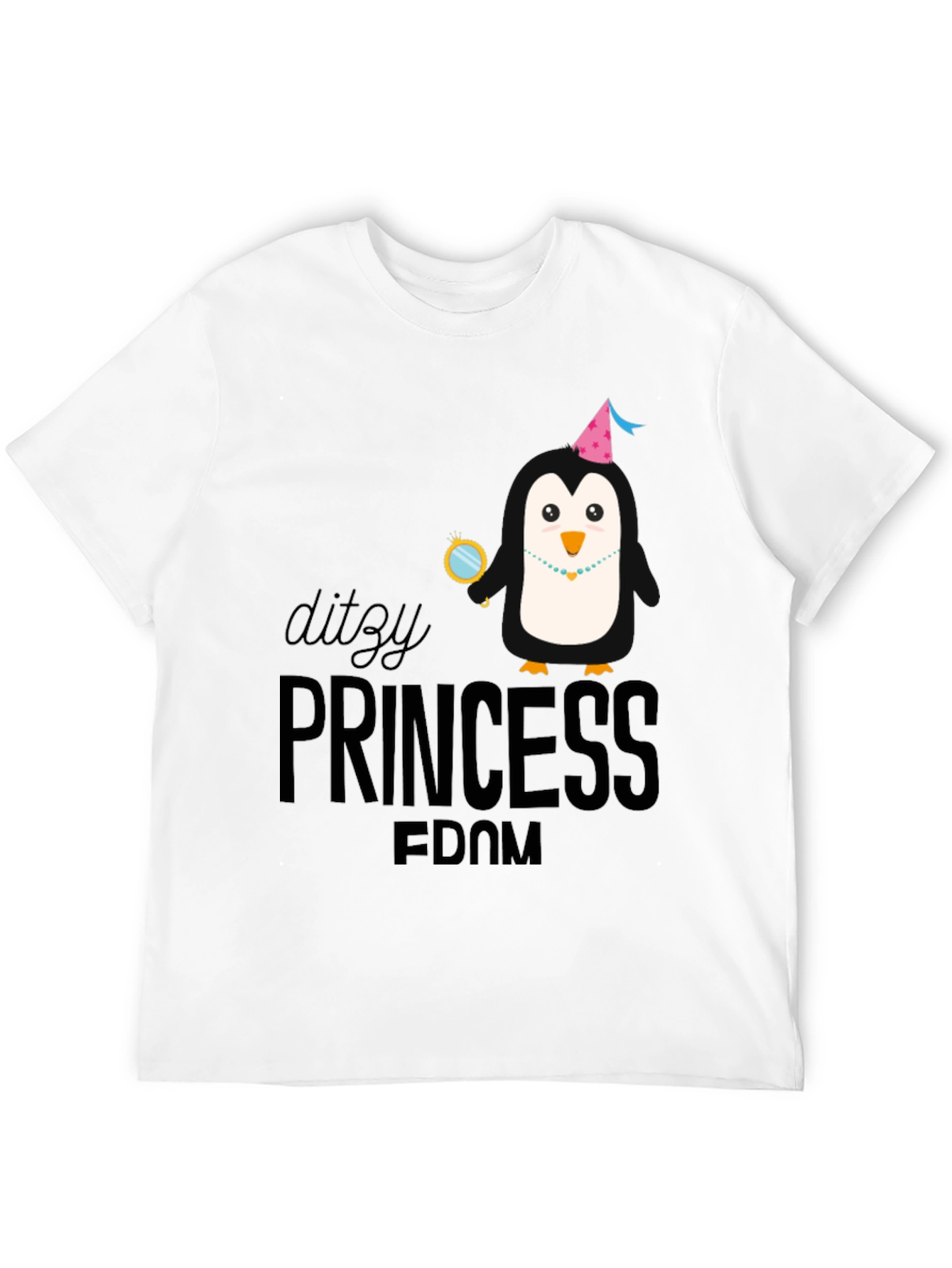 Dizzy Princess Penguin T-Shirt - Black