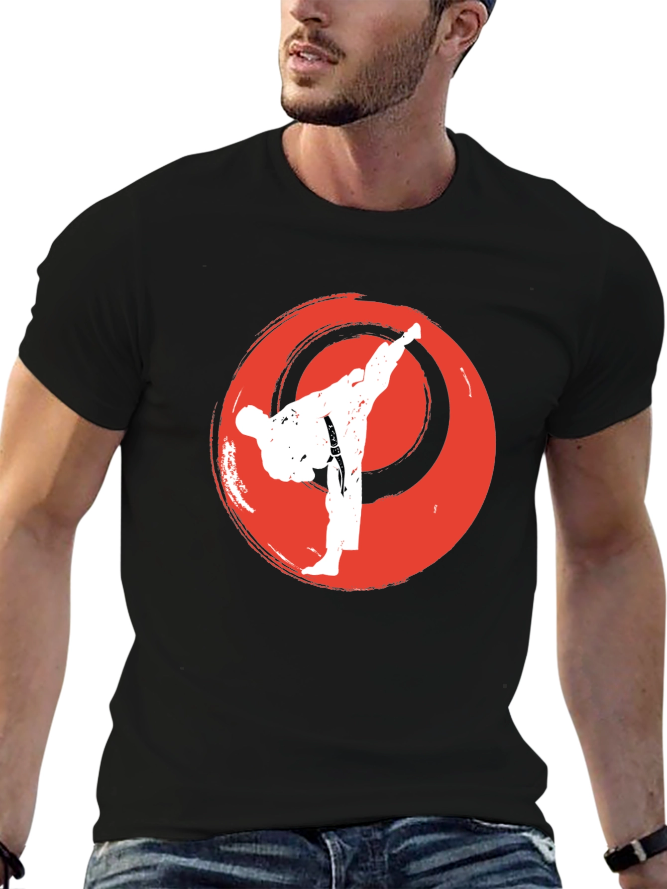Karate Kick Graphic T-Shirt - Martial Arts Style