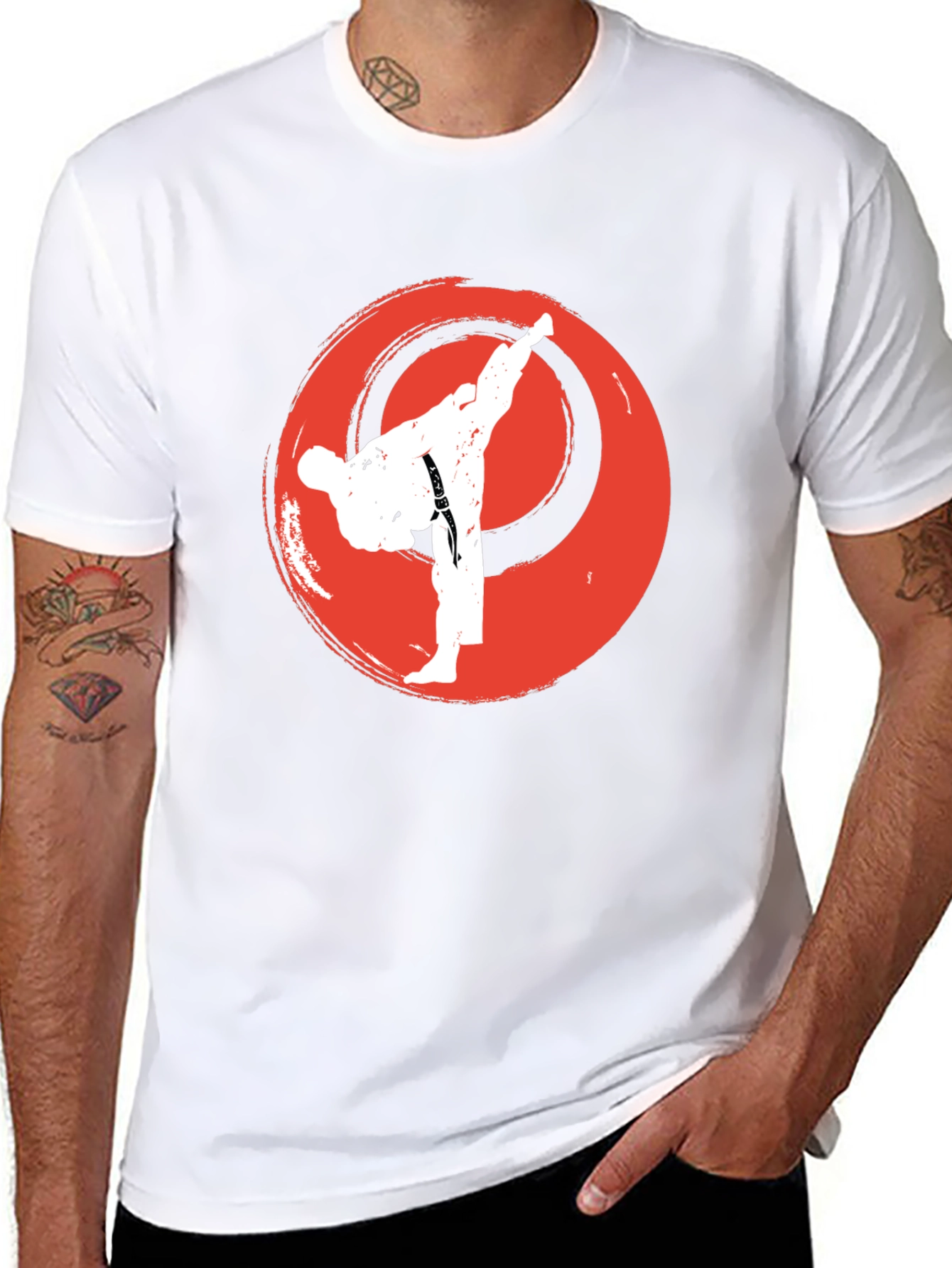 Karate Kick Graphic T-Shirt - Martial Arts Style