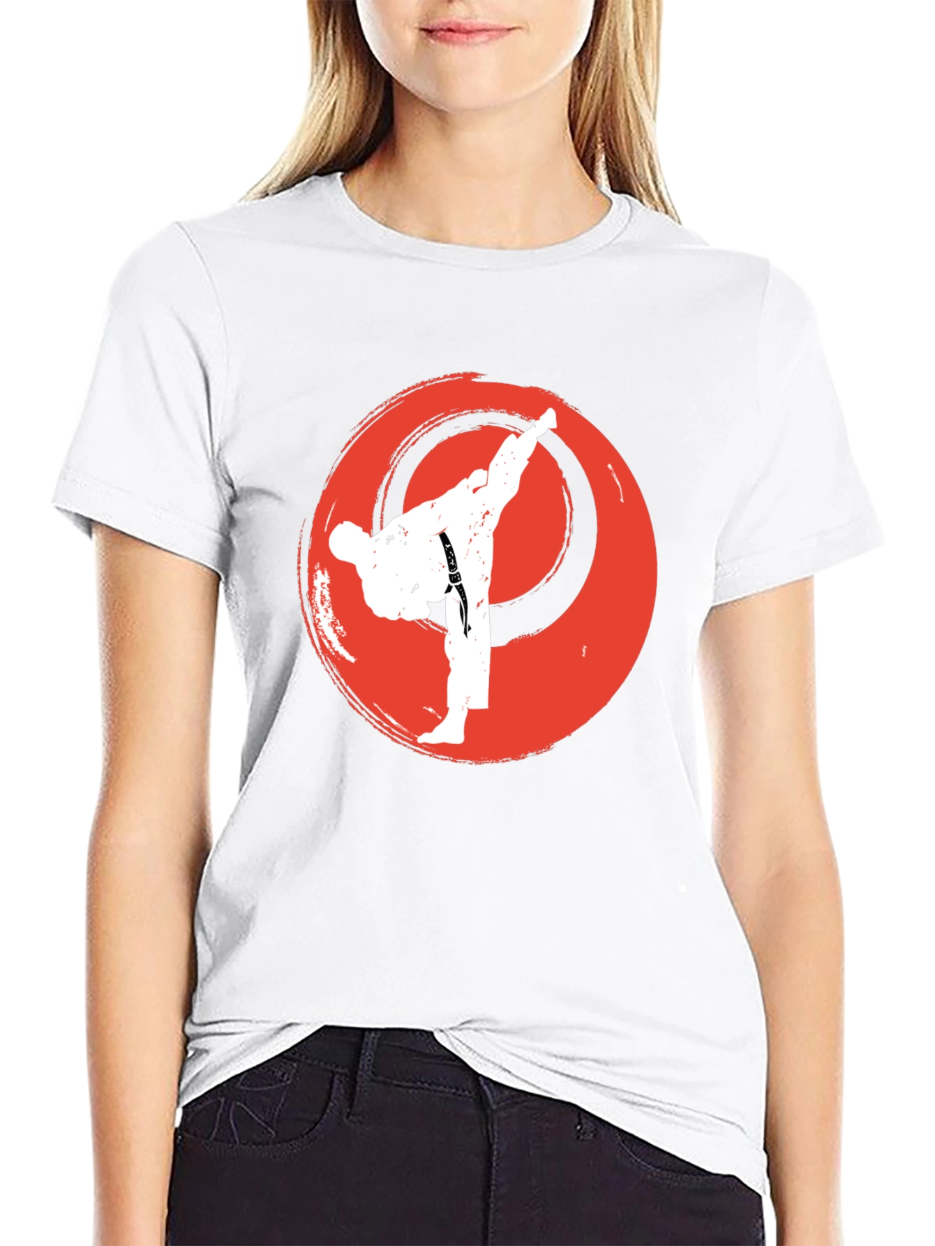 Karate Kick Graphic T-Shirt - Martial Arts Style