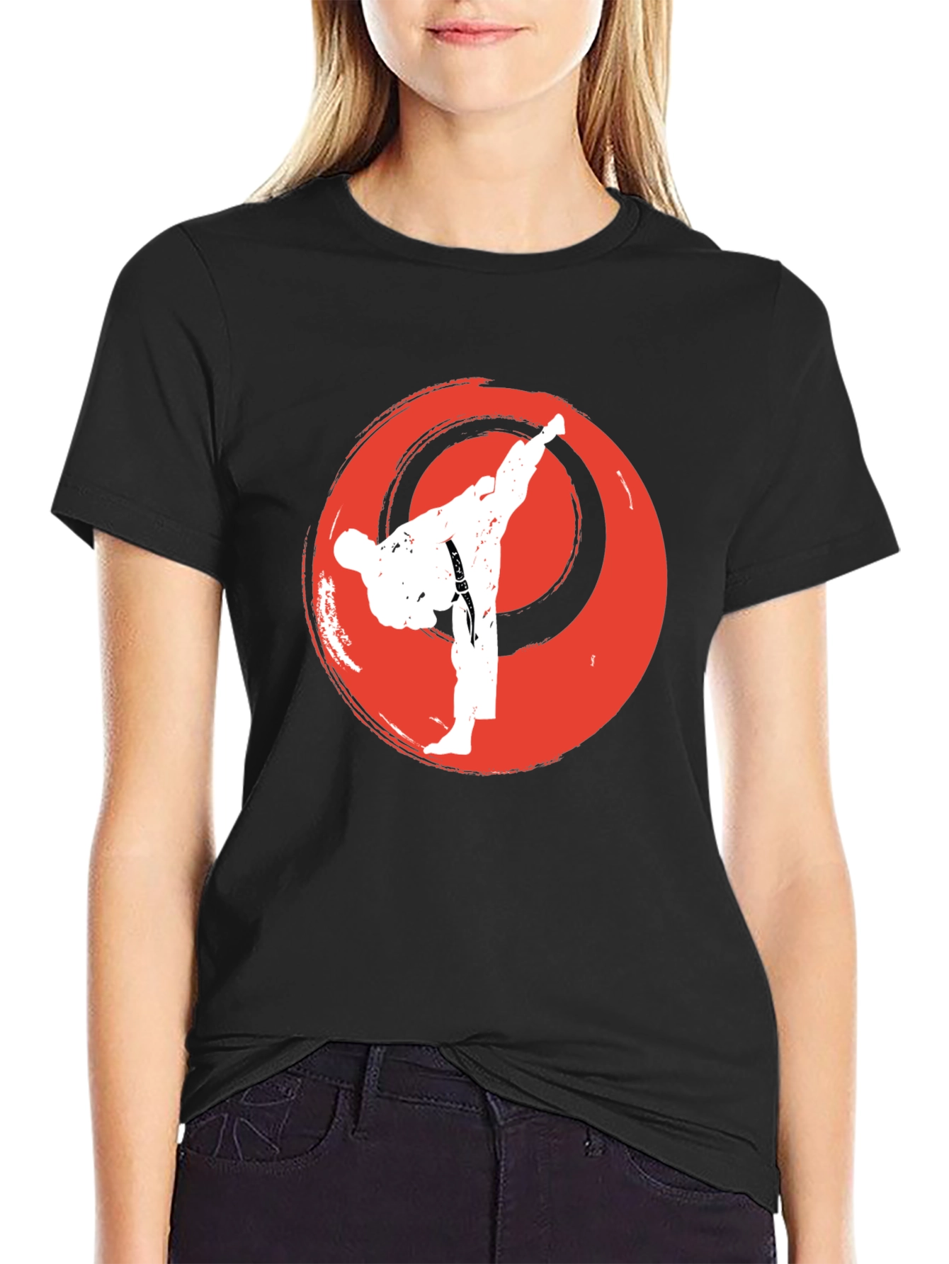 Karate Kick Graphic T-Shirt - Martial Arts Style