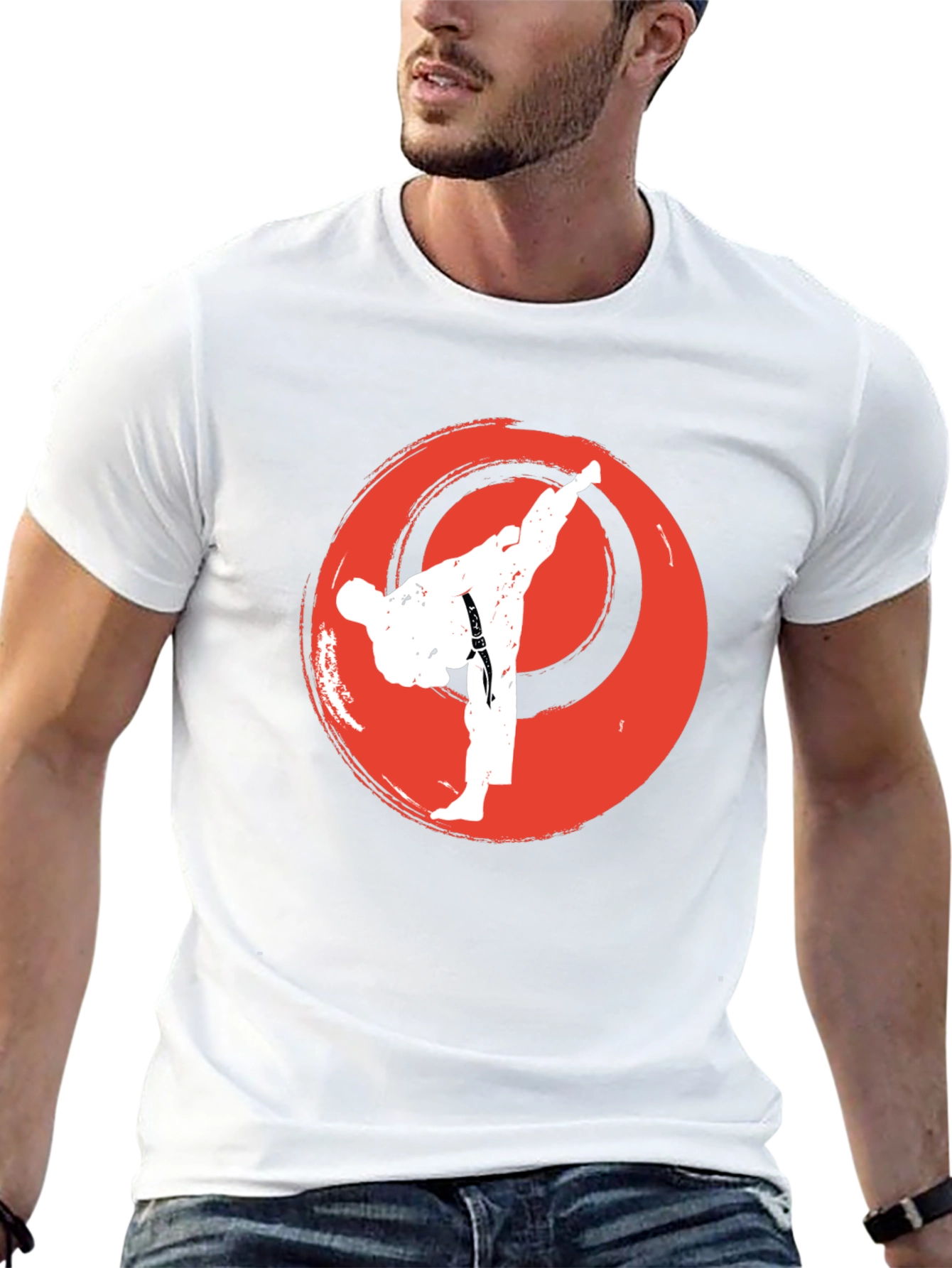 Karate Kick Graphic T-Shirt - Martial Arts Style