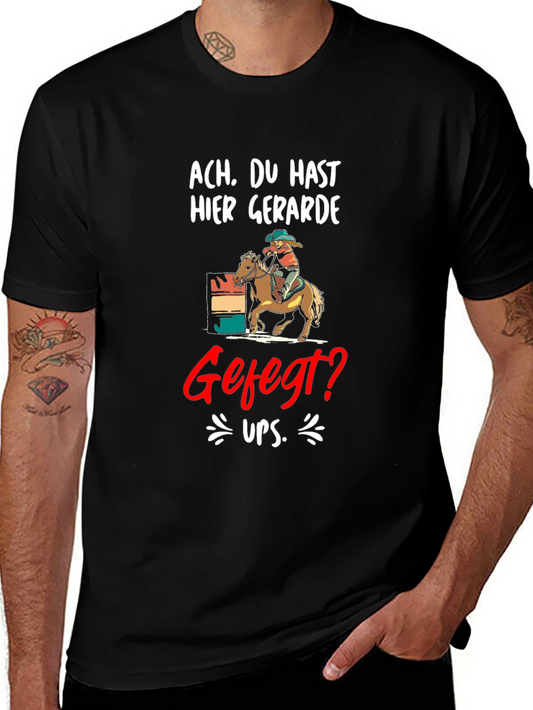 Humorous Gefegt? Horse Riding Graphic Tee