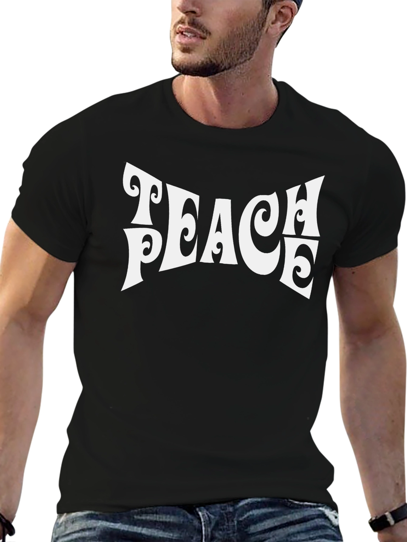 Teach Peace Black T-Shirt