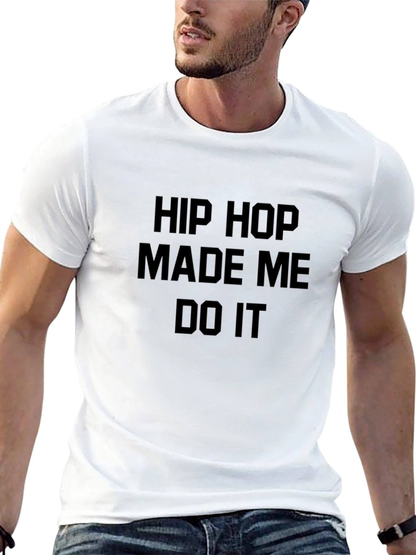 Hip Hop Made Me Do It Black Graphic Tee