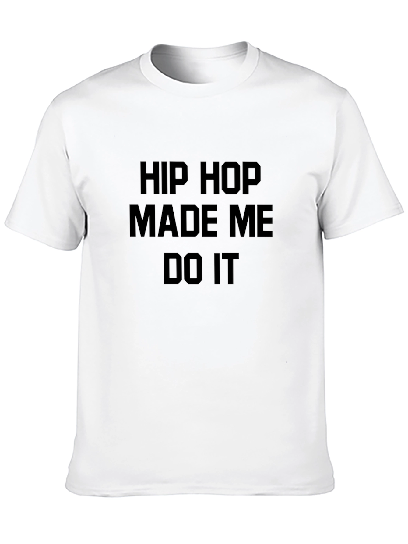 Hip Hop Made Me Do It Black Graphic Tee
