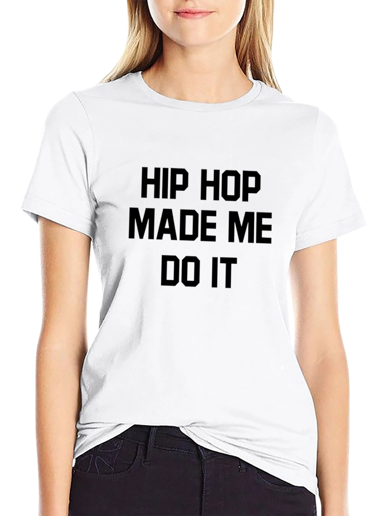 Hip Hop Made Me Do It Black Graphic Tee