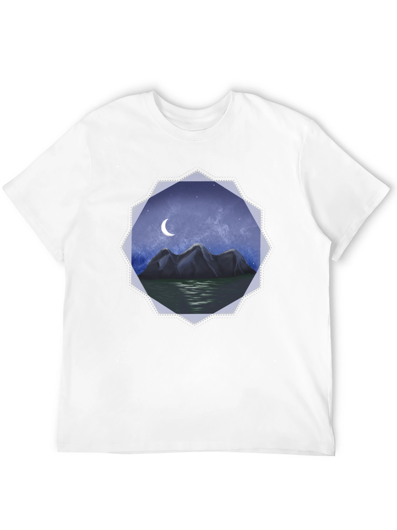 Mountain Moon Graphic Tee - Black