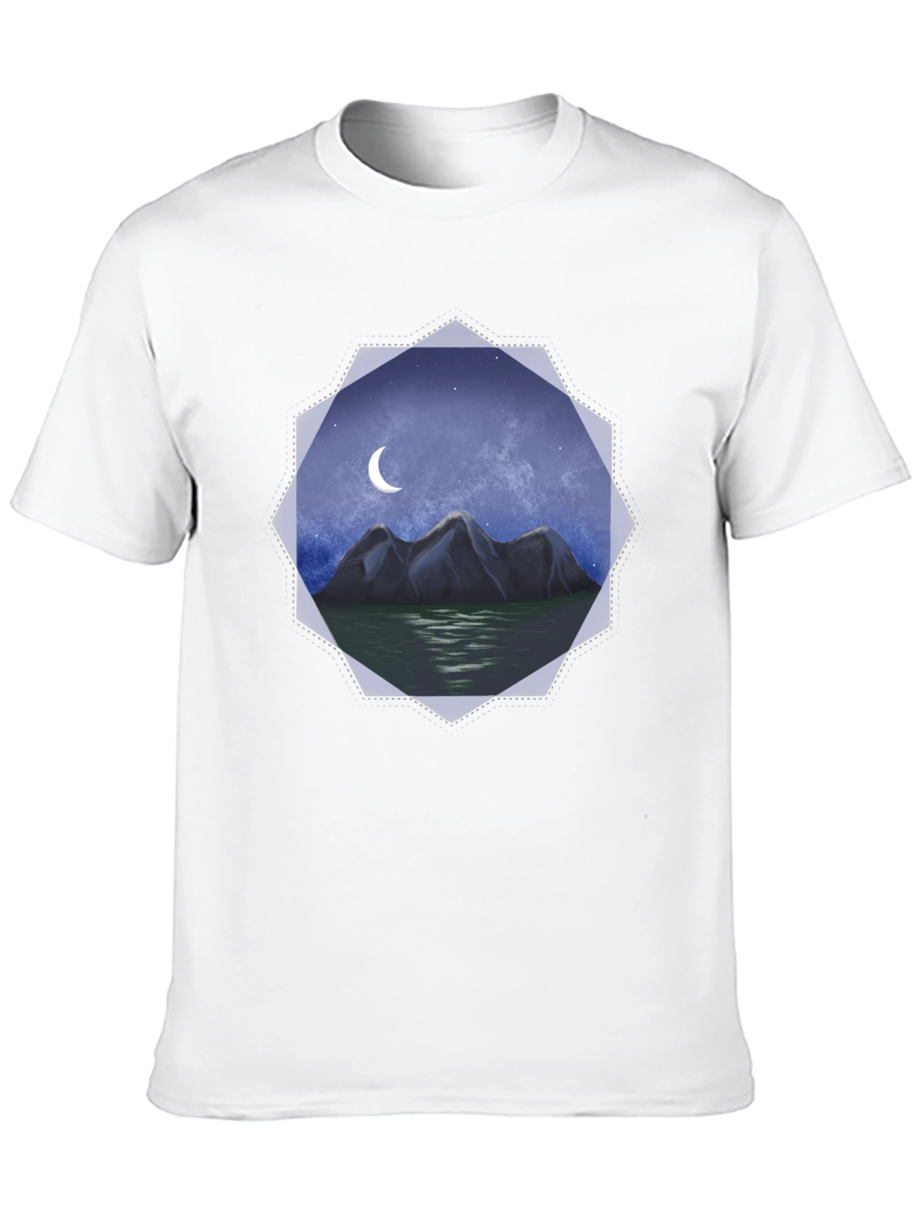 Mountain Moon Graphic Tee - Black