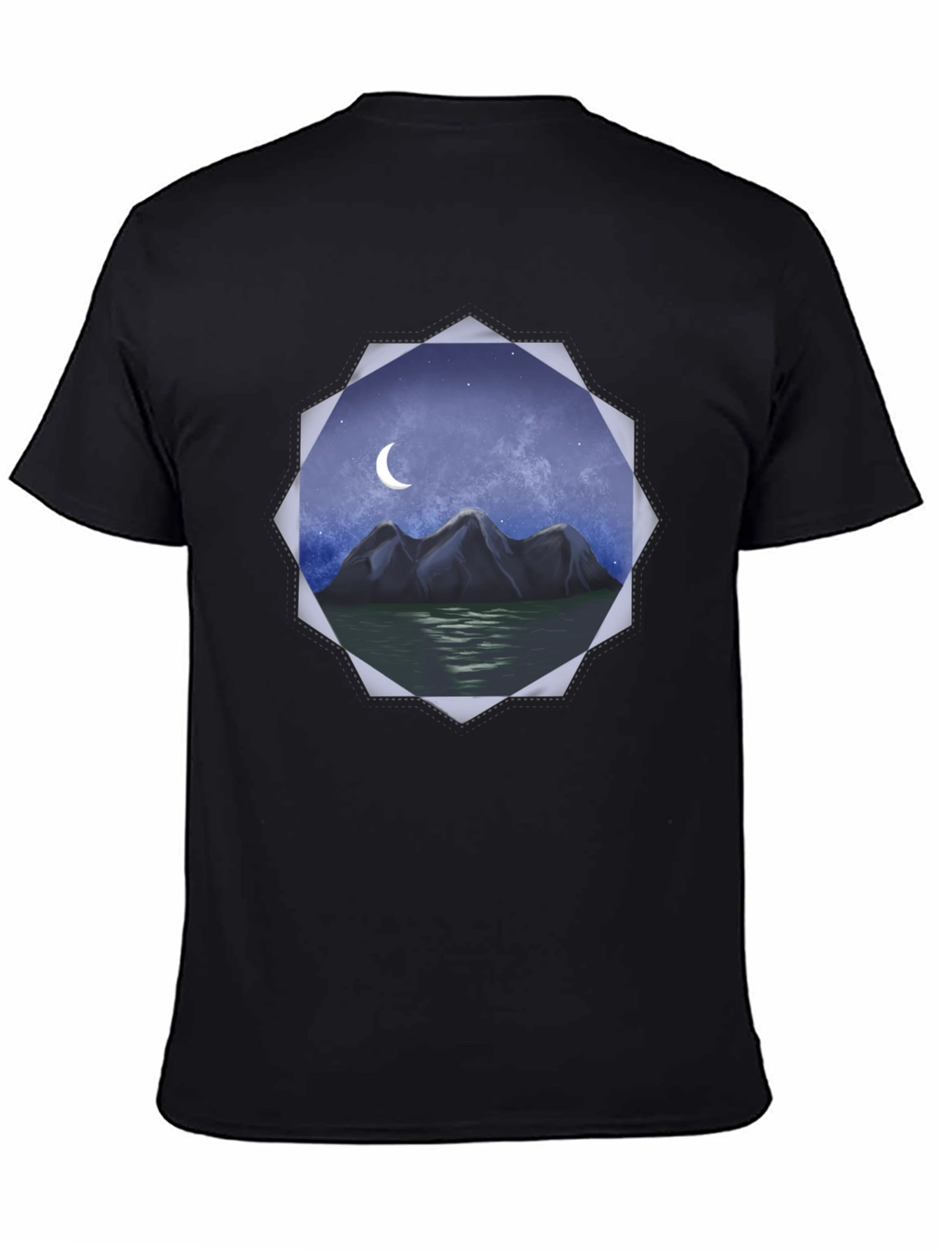 Mountain Moon Graphic Tee - Black