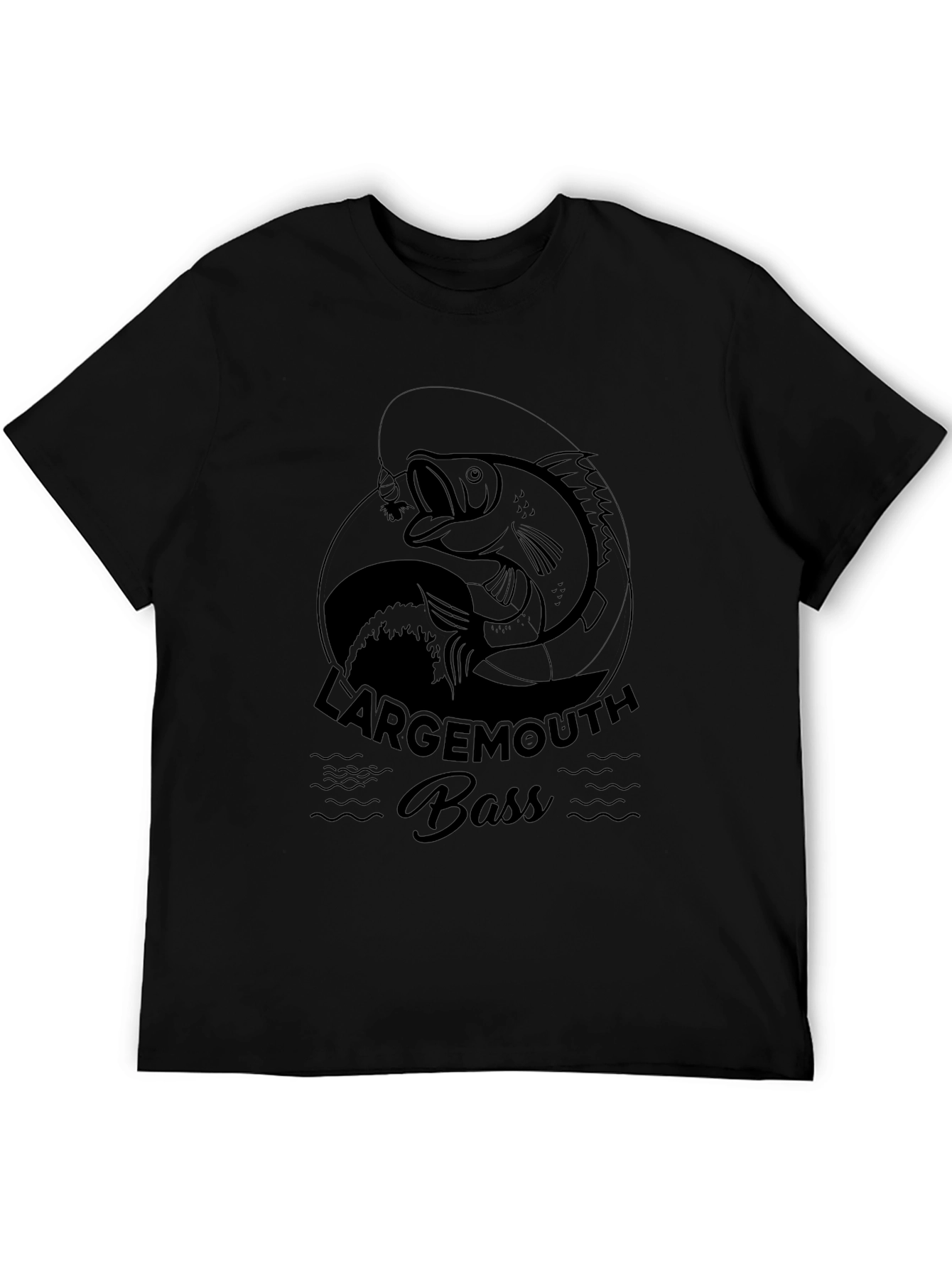 Largemouth Bass Graphic Black T-Shirt