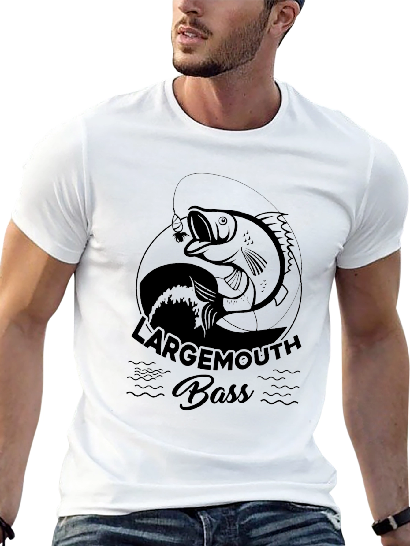 Largemouth Bass Graphic Black T-Shirt